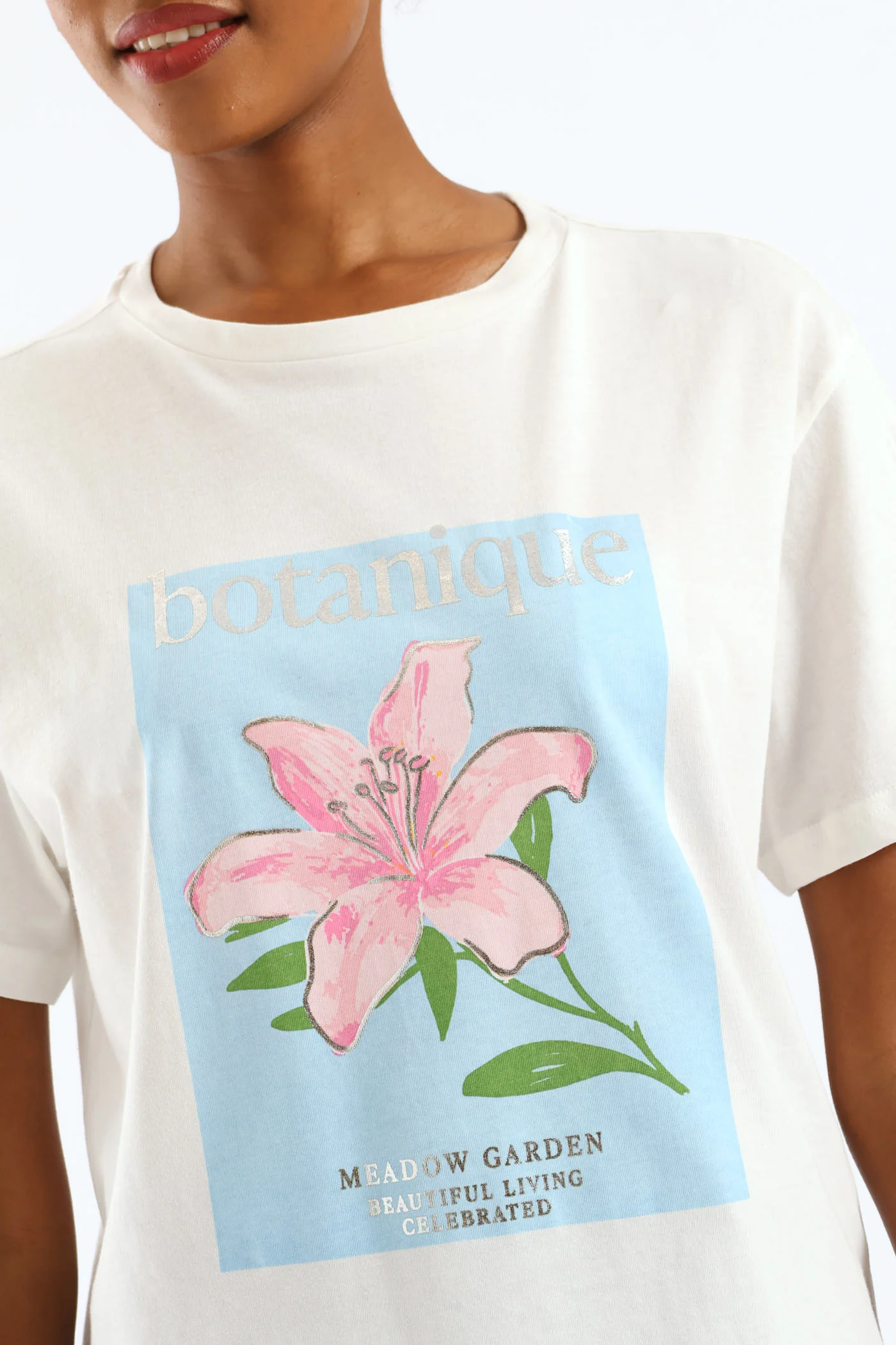Botanique Floral Tee - Cream - Image 2