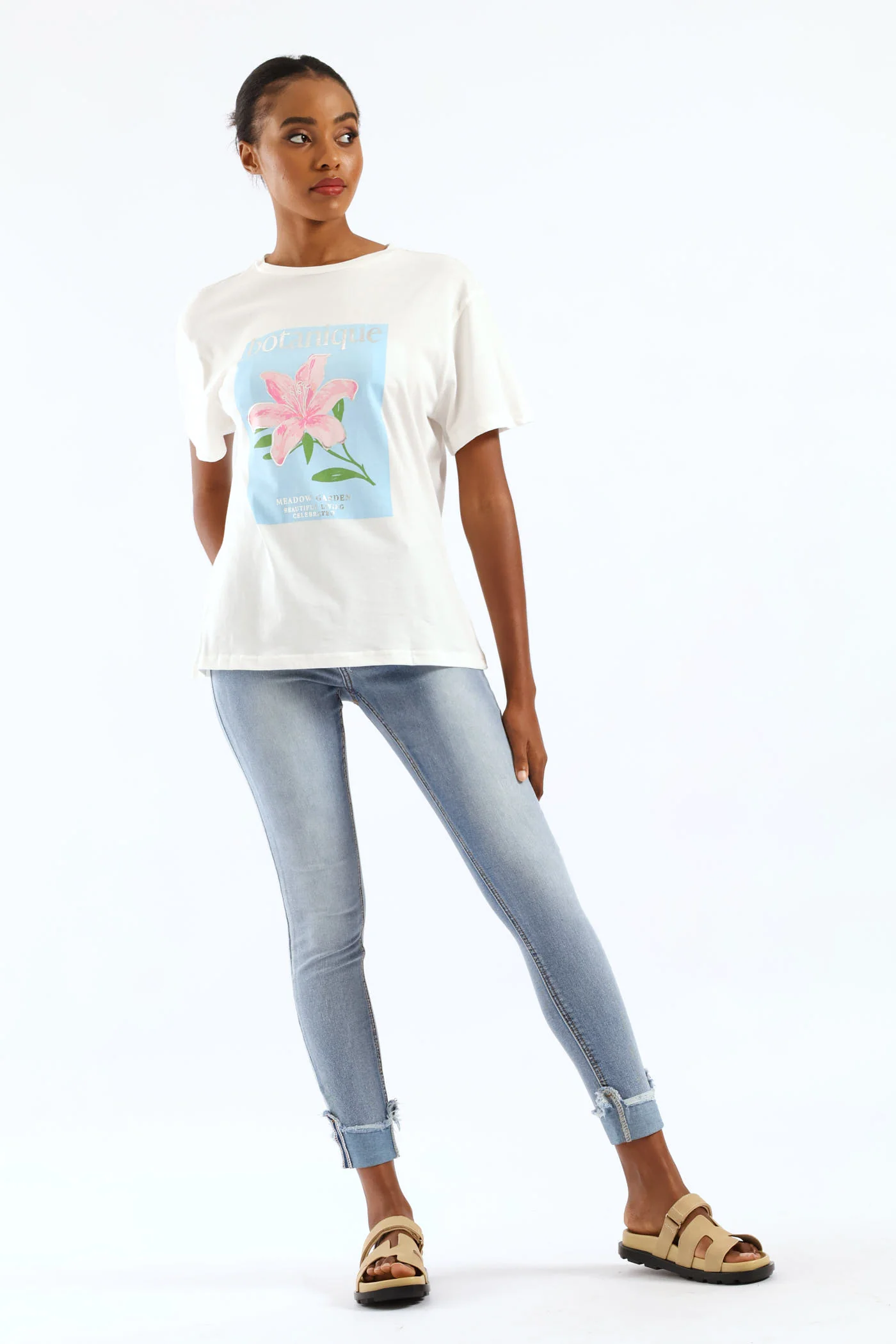 Botanique Floral Tee - Cream - Image 4