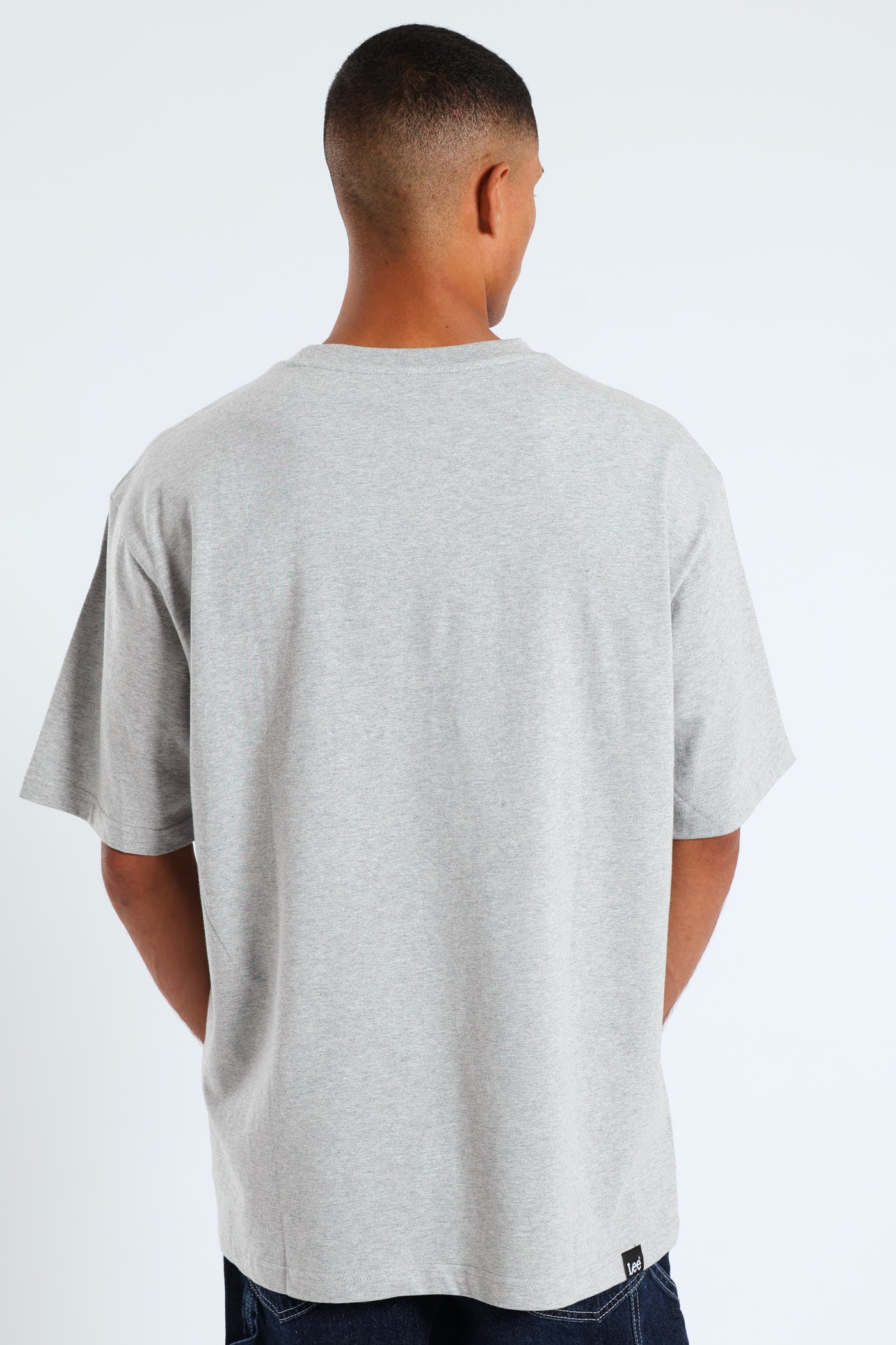 Botr Patch Tee - Grey Melange - Image 4