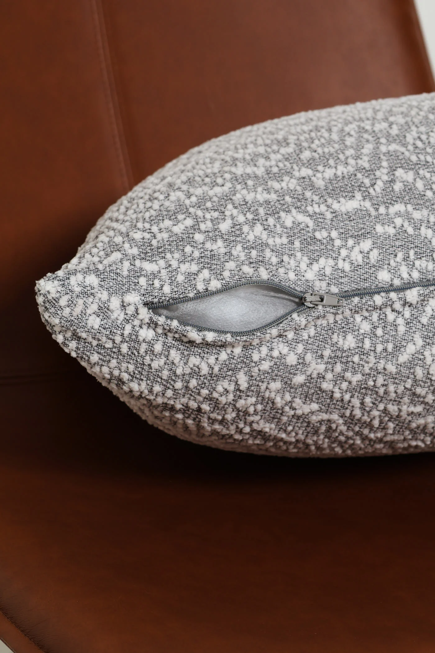 Boucle Cushion - Grey - Image 3