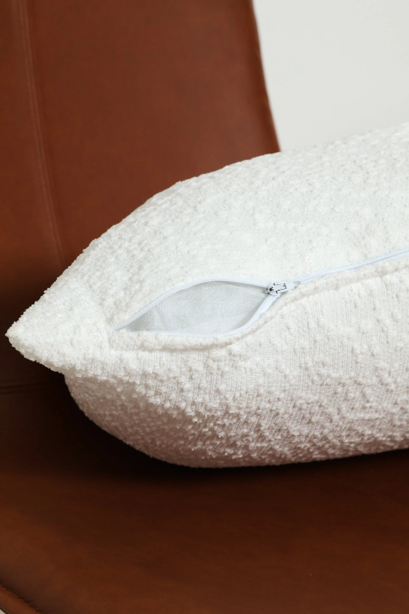 Boucle Cushion - White - Image 3