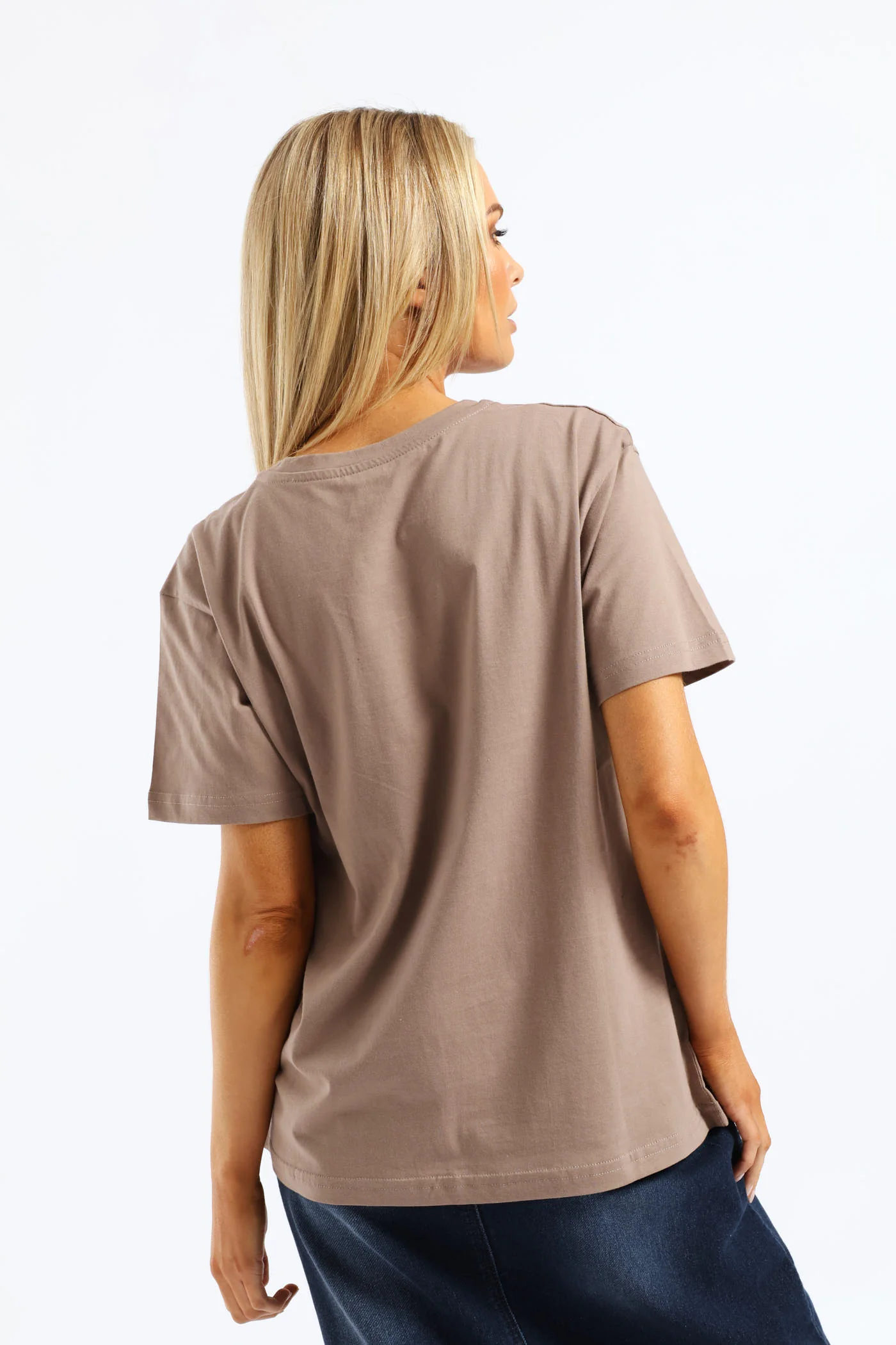 Bouquet & Boots Tee - Taupe - Image 8