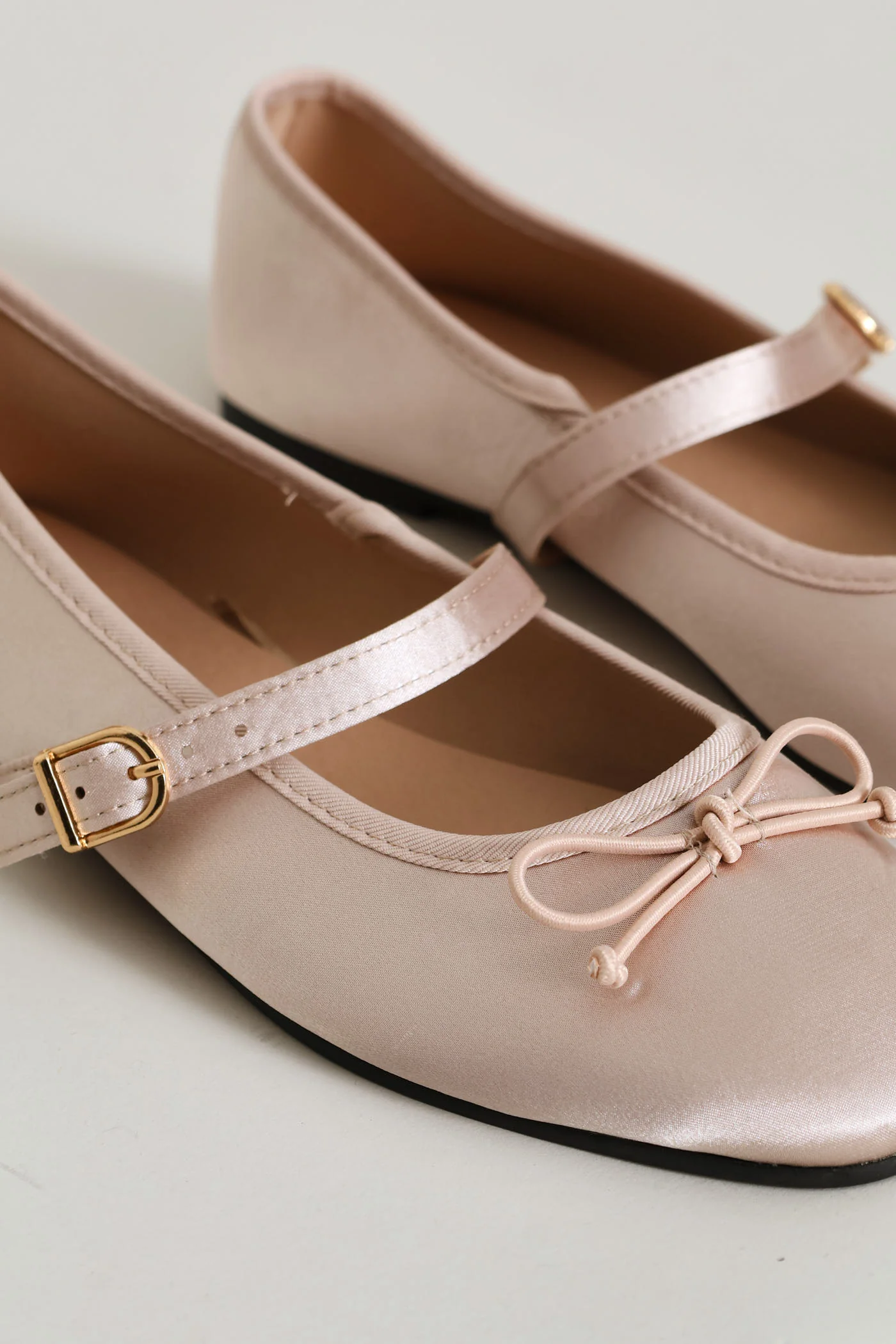 Bow Detail Ballerina Mary Jane Pump - Champagne - Image 2