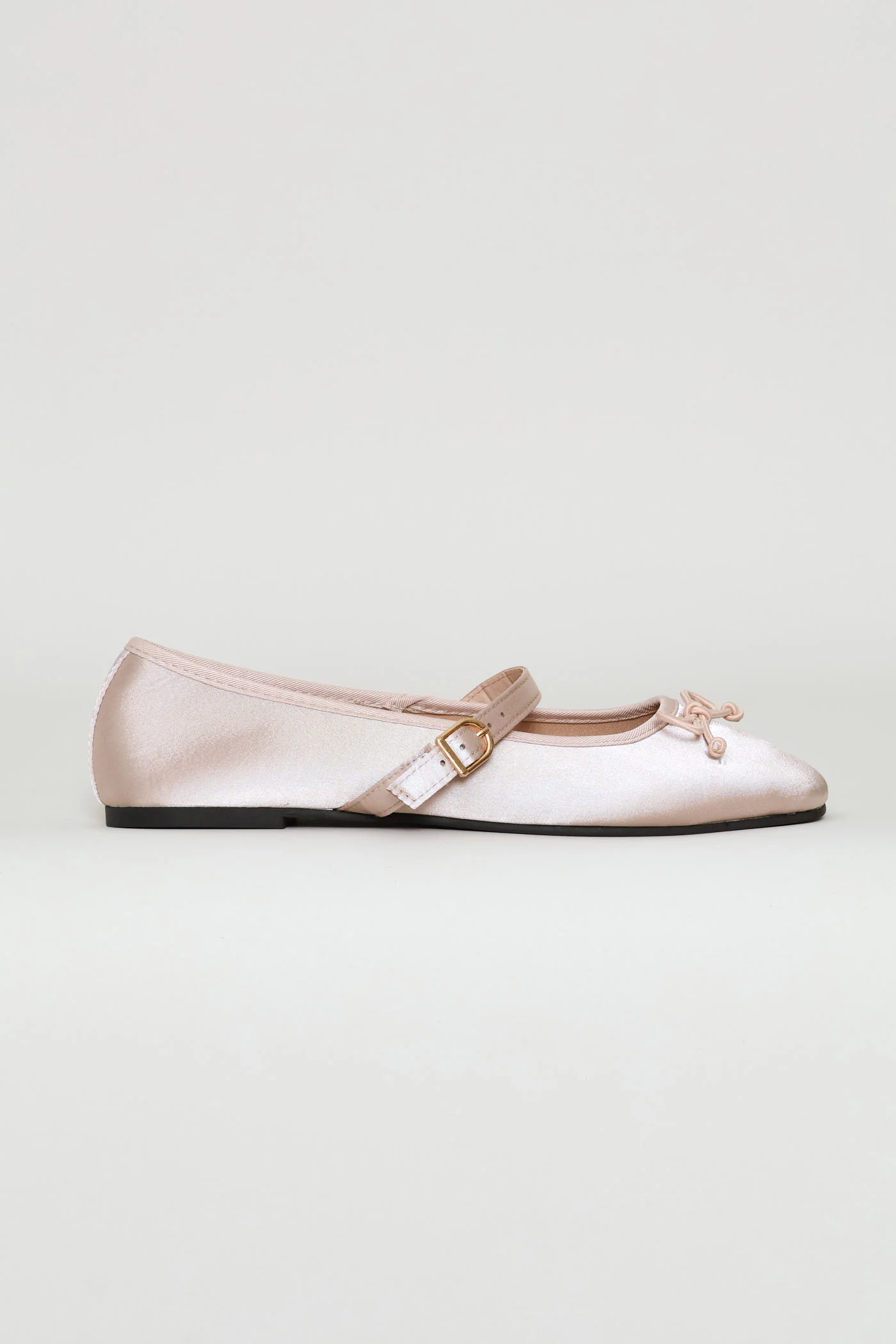 Bow Detail Ballerina Mary Jane Pump - Champagne - Image 3