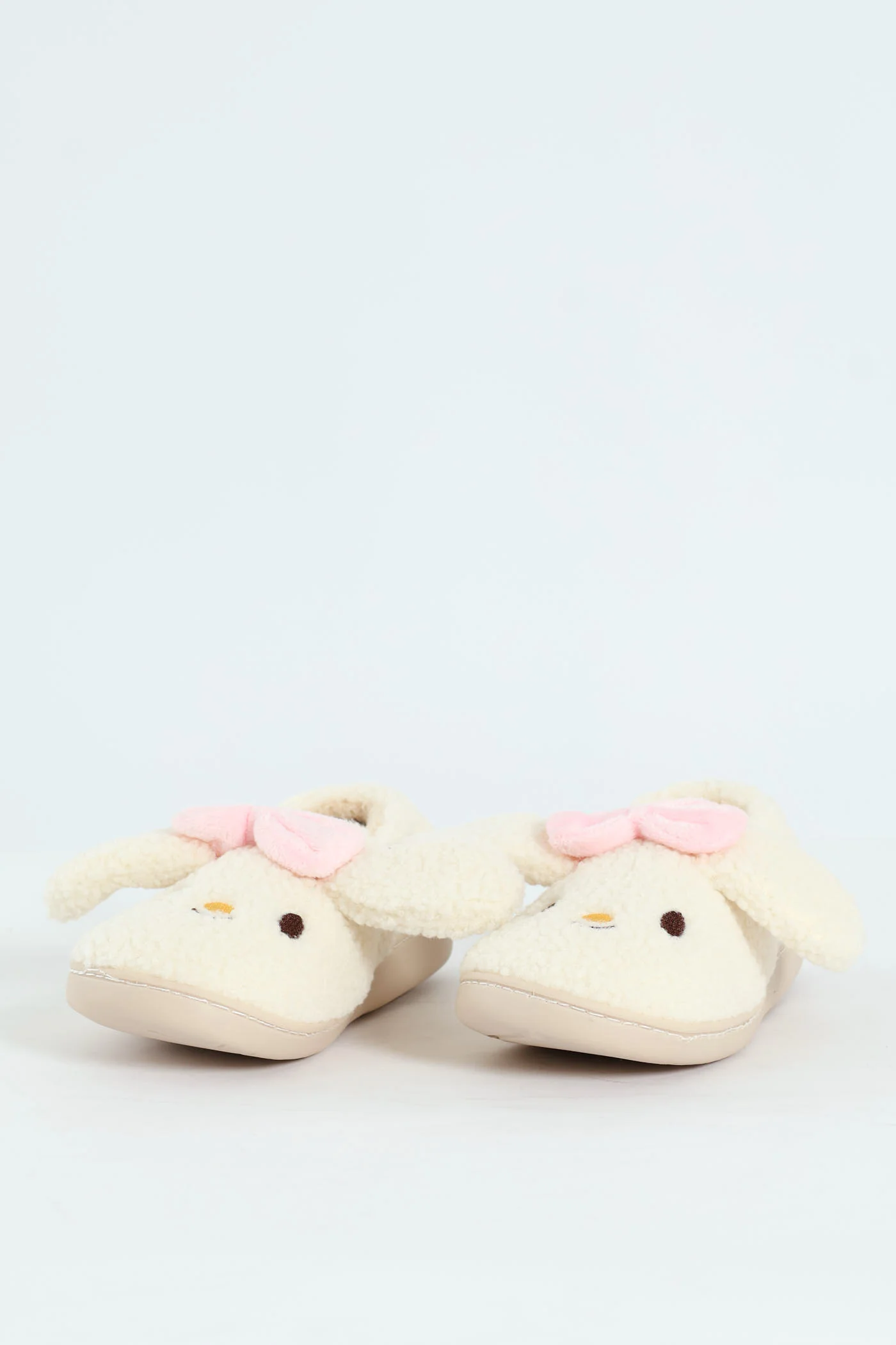 Bow Detail Full Closed Slipper - Natural - Image 3