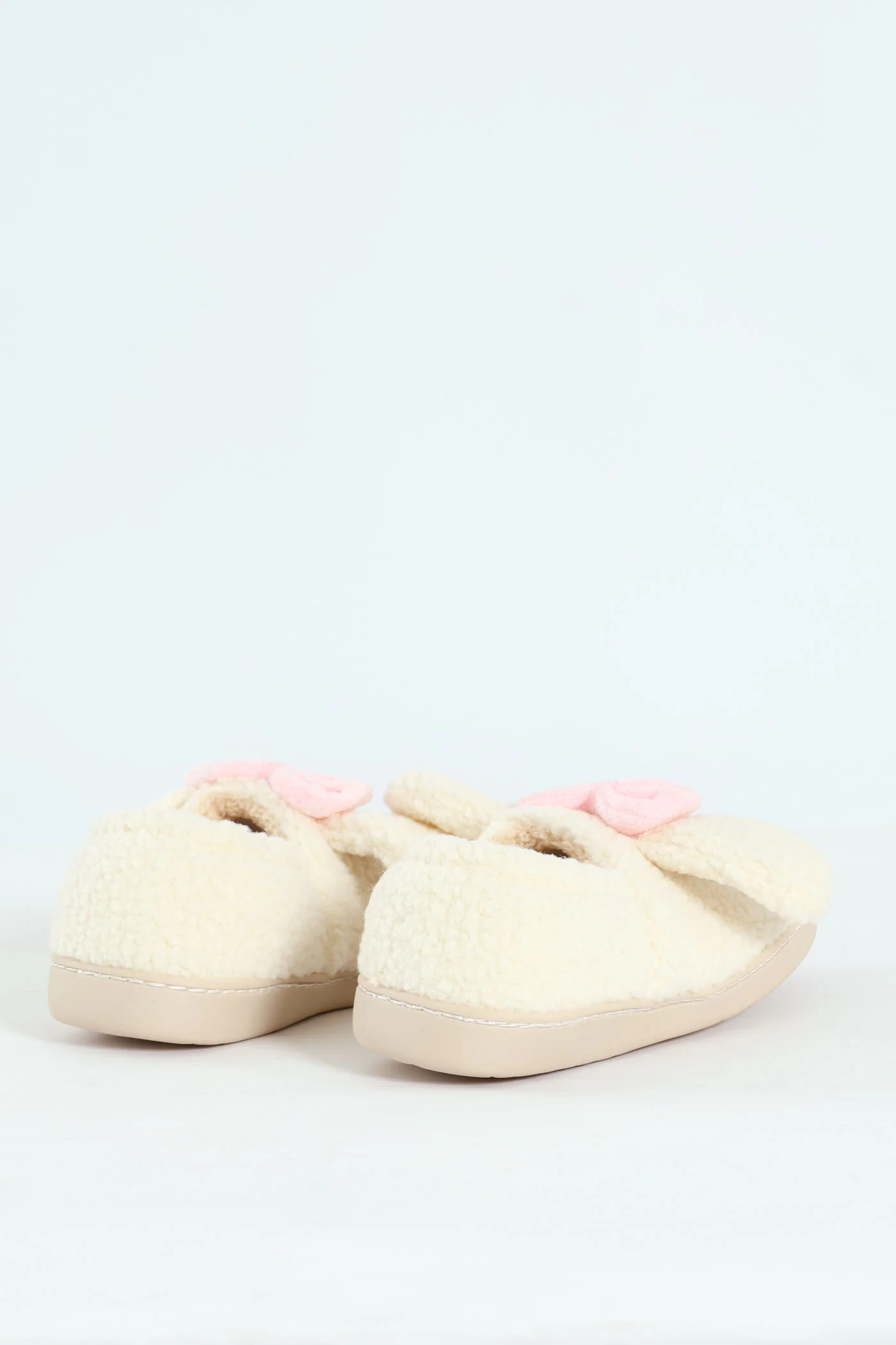 Bow Detail Full Closed Slipper - Natural - Image 4