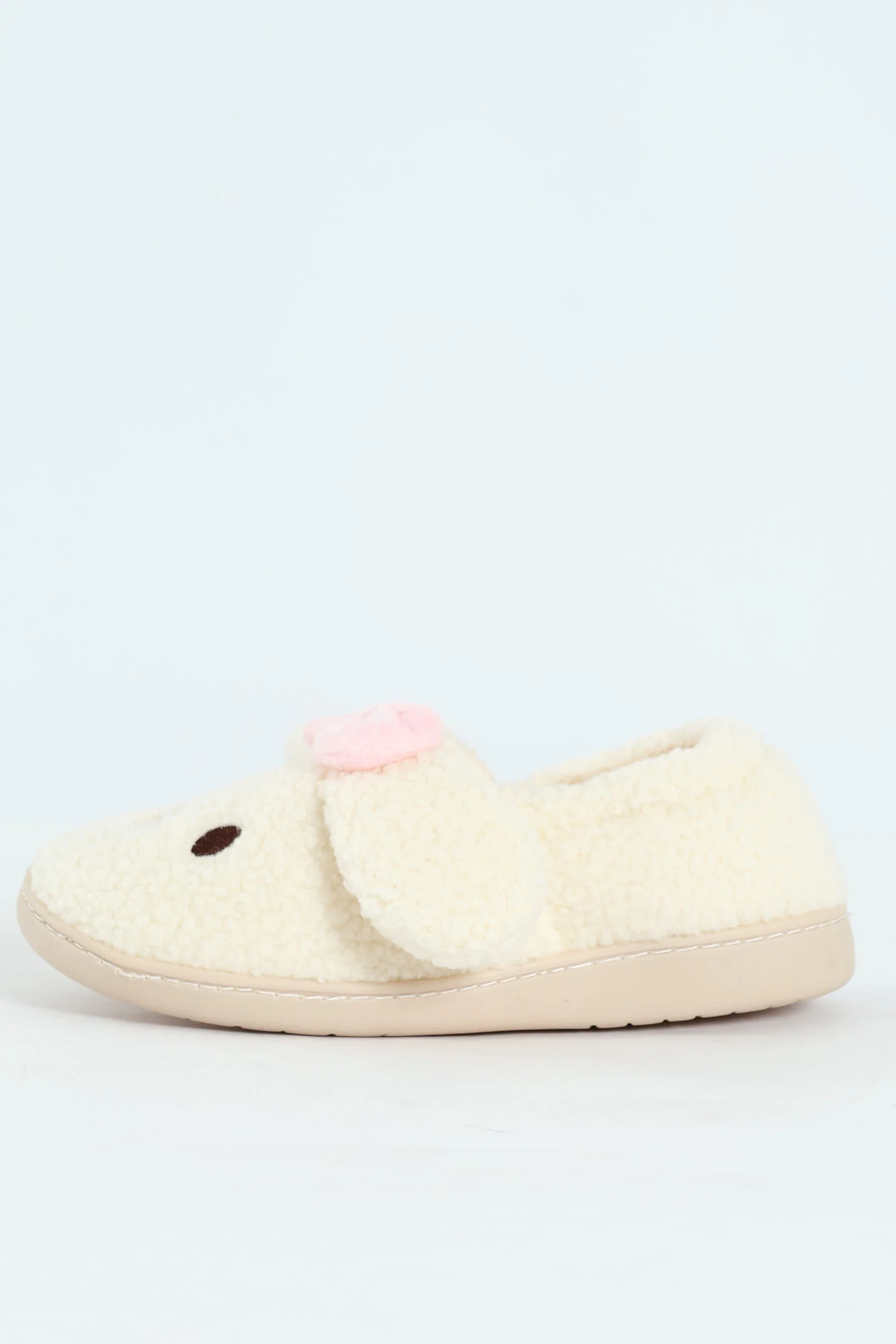 Bow Detail Full Closed Slipper - Natural - Image 6