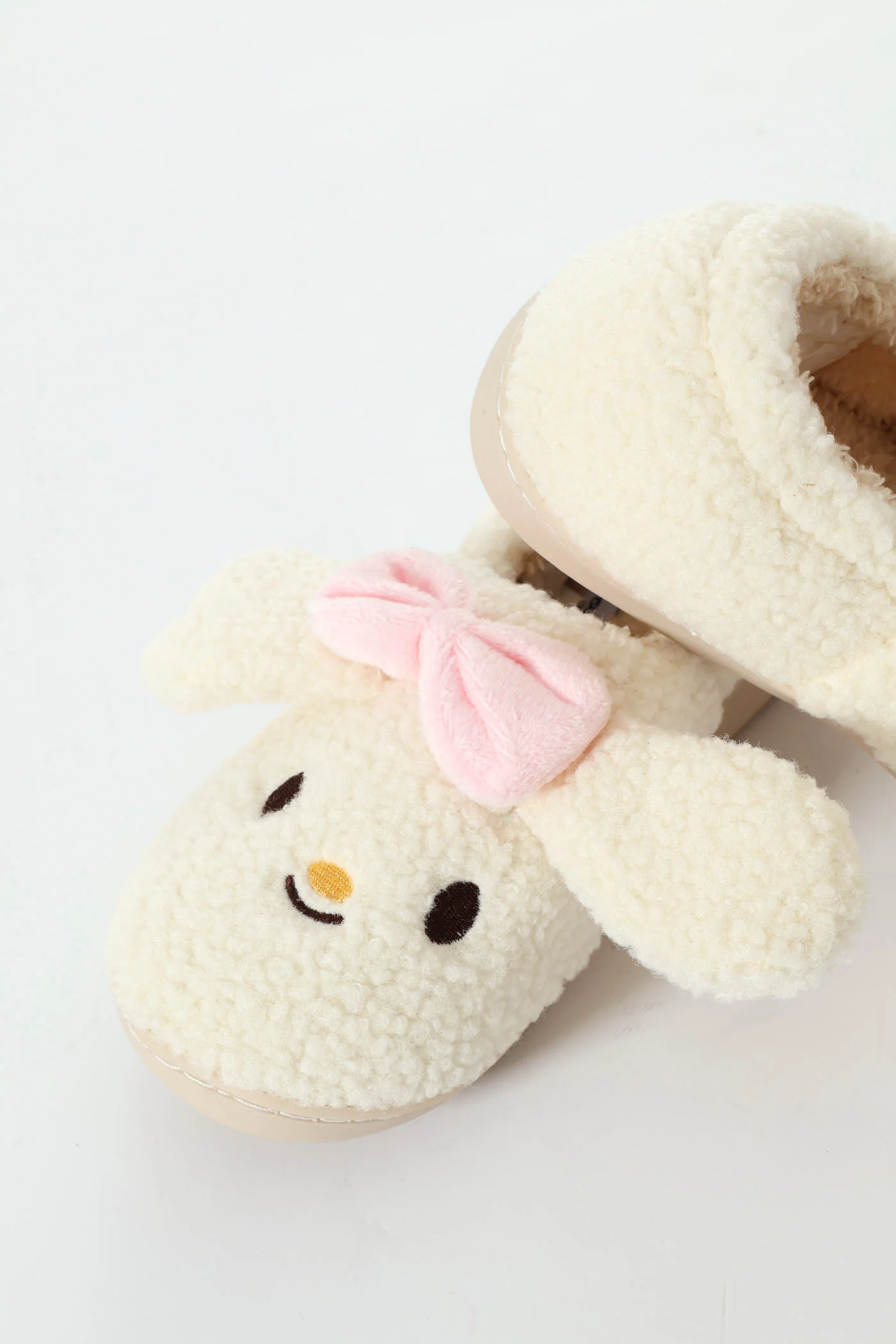 Bow Detail Full Closed Slipper - Natural - Image 7