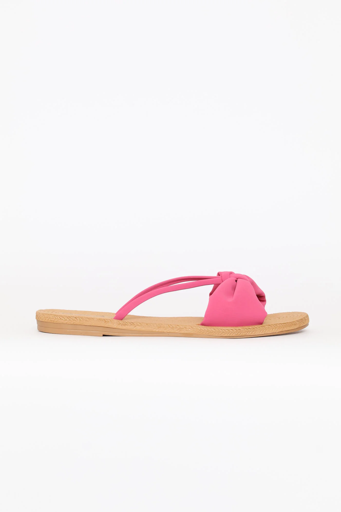 Bow Detail Sandal - Cerise - Image 4