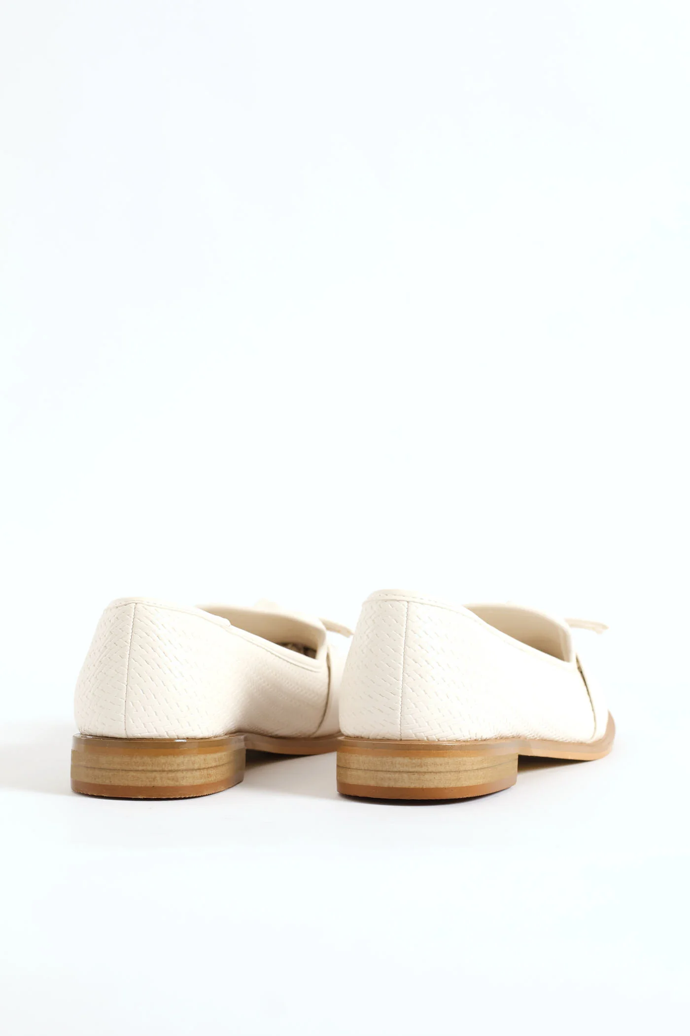 Bow Detail Weaved Loafer - Off White - Image 5