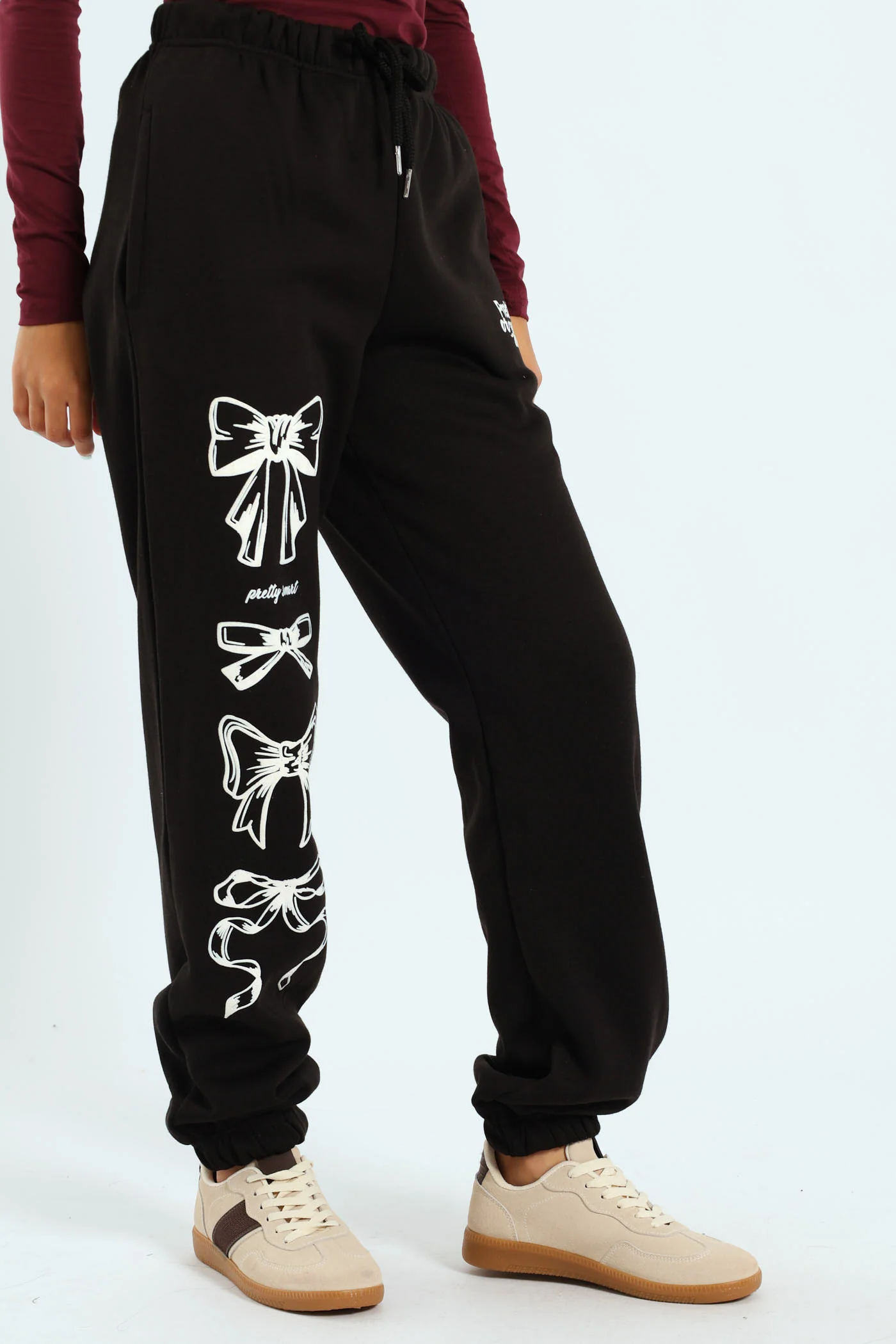 Bow Jogger - Black - Image 3