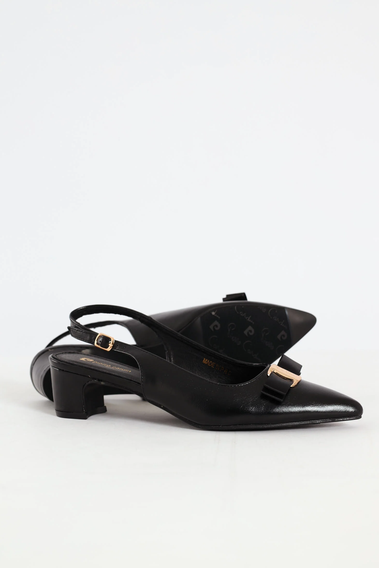 Bow Slingback Kitten Heel - Black - Image 6
