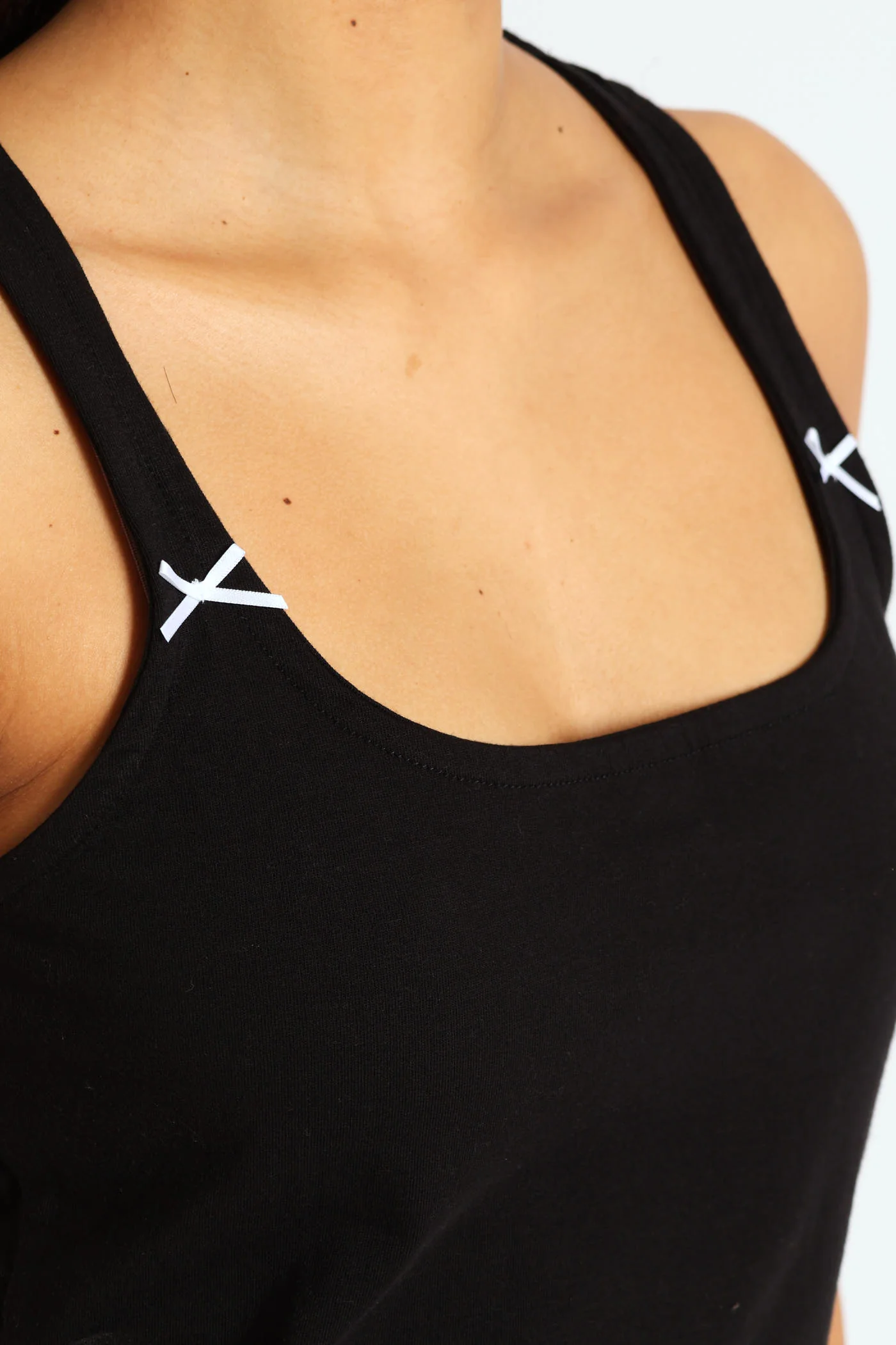 Bow Tank Top - Black - Image 4