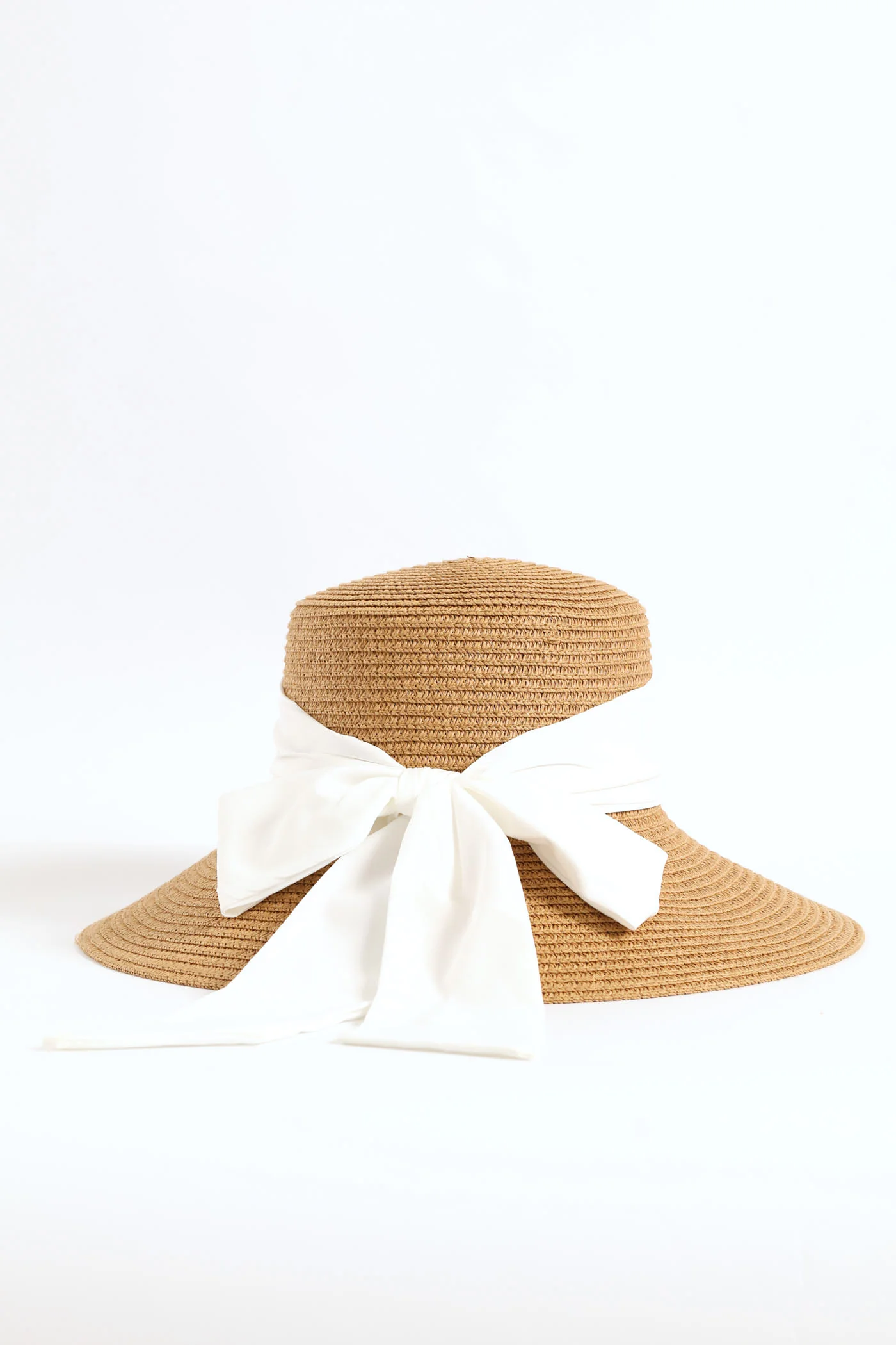 Bow Turned Down Sunhat - Tan - Image 2