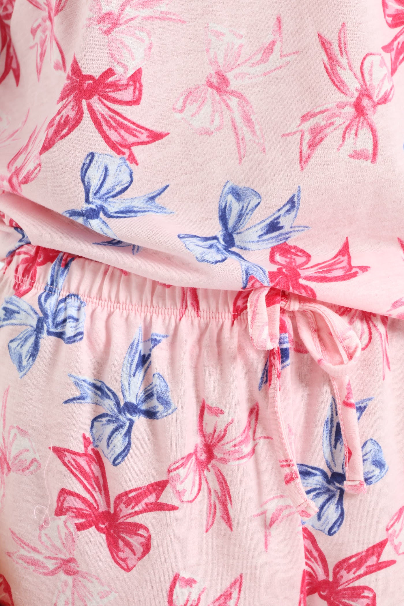Bows Tee & Knit Short Set - Pink - Image 4