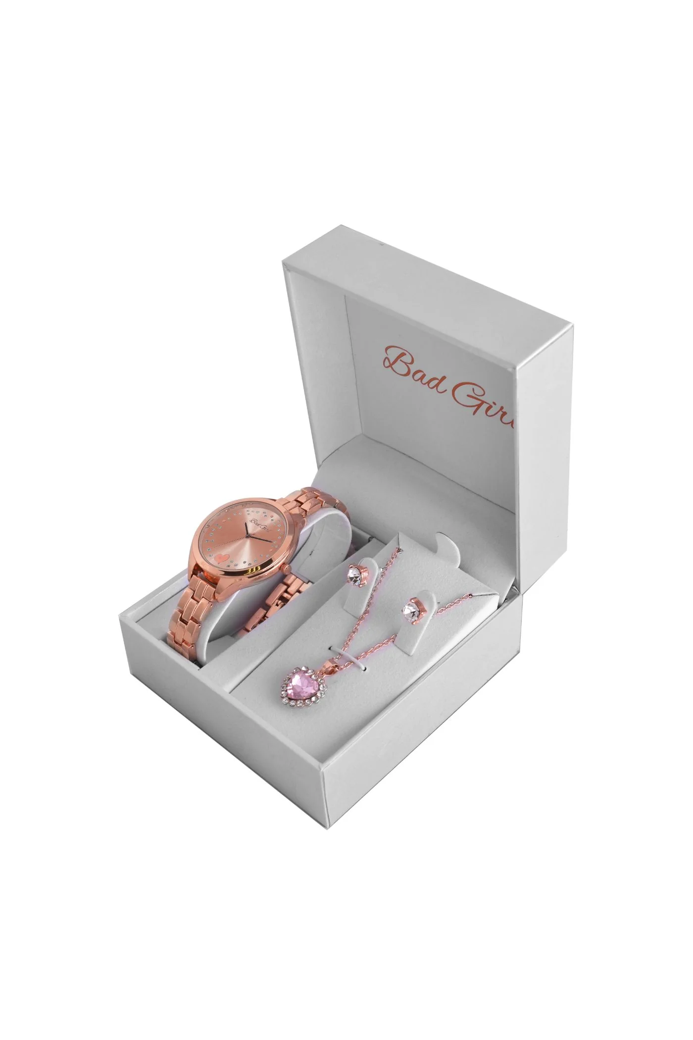 Jewellery & Wrist Watch Set - Rose Gold - Image 2