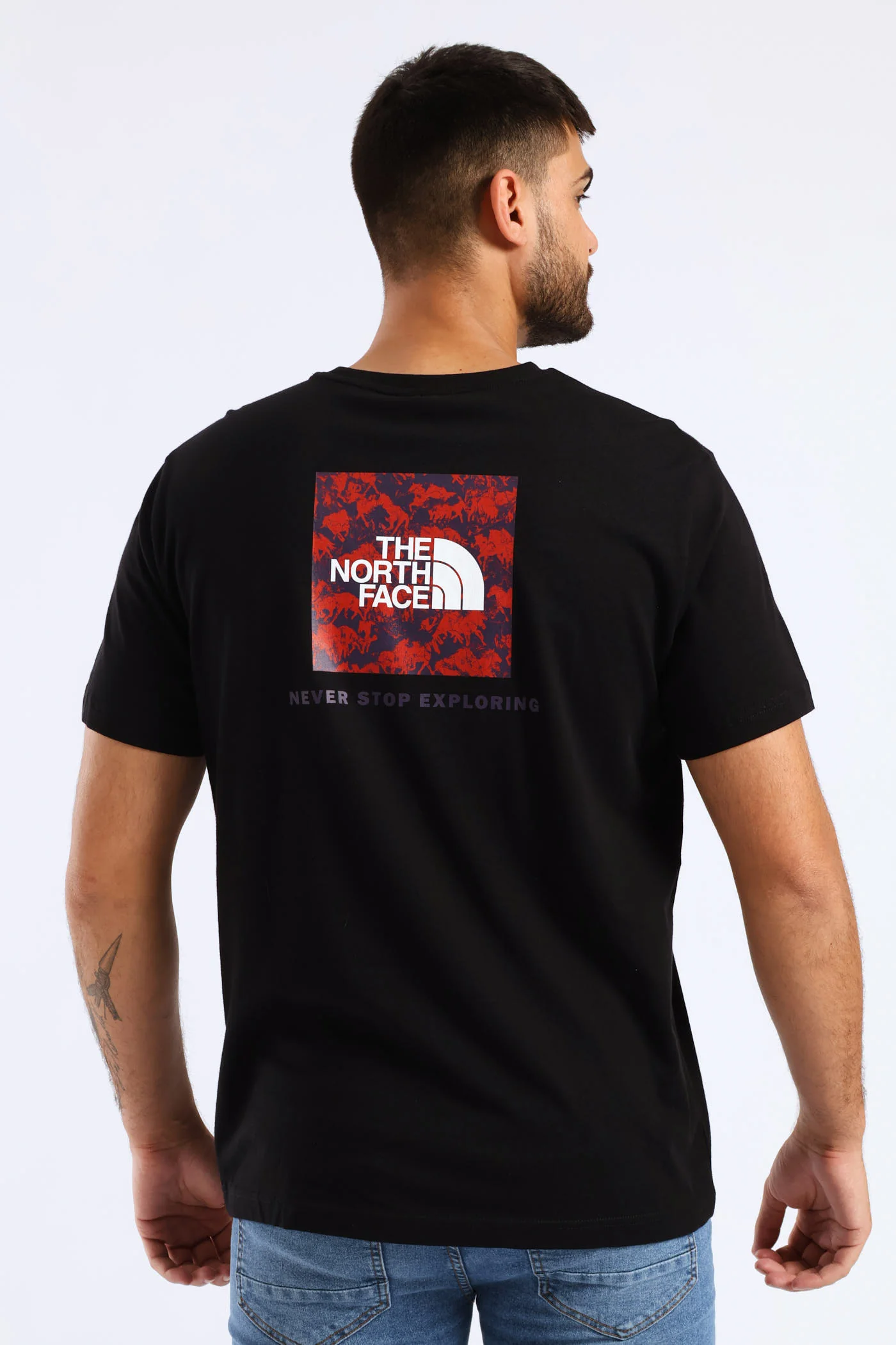 Box Raku Horse Infill Tee - Black/Red - Image 2