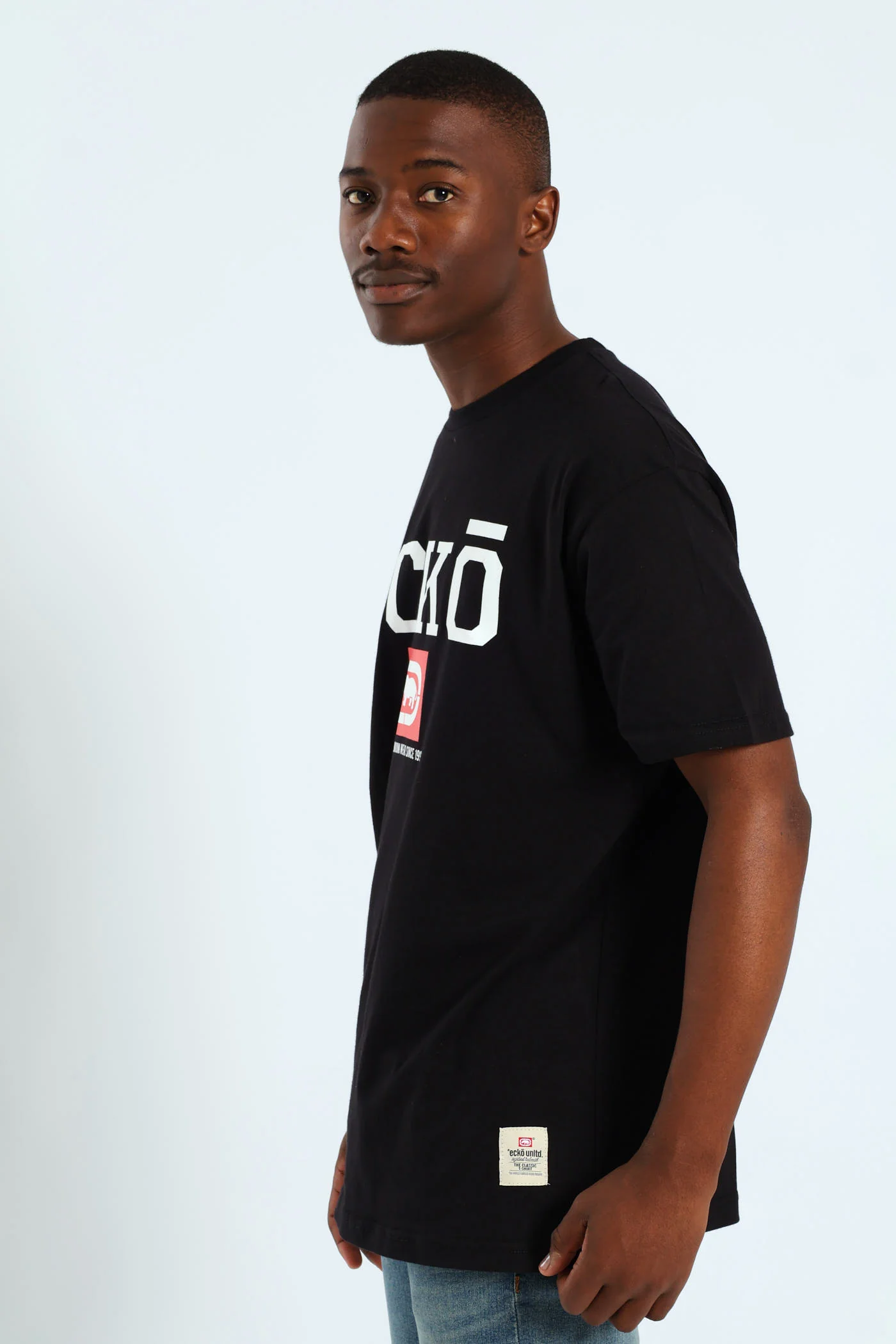 Box Script Tee - Black - Image 3