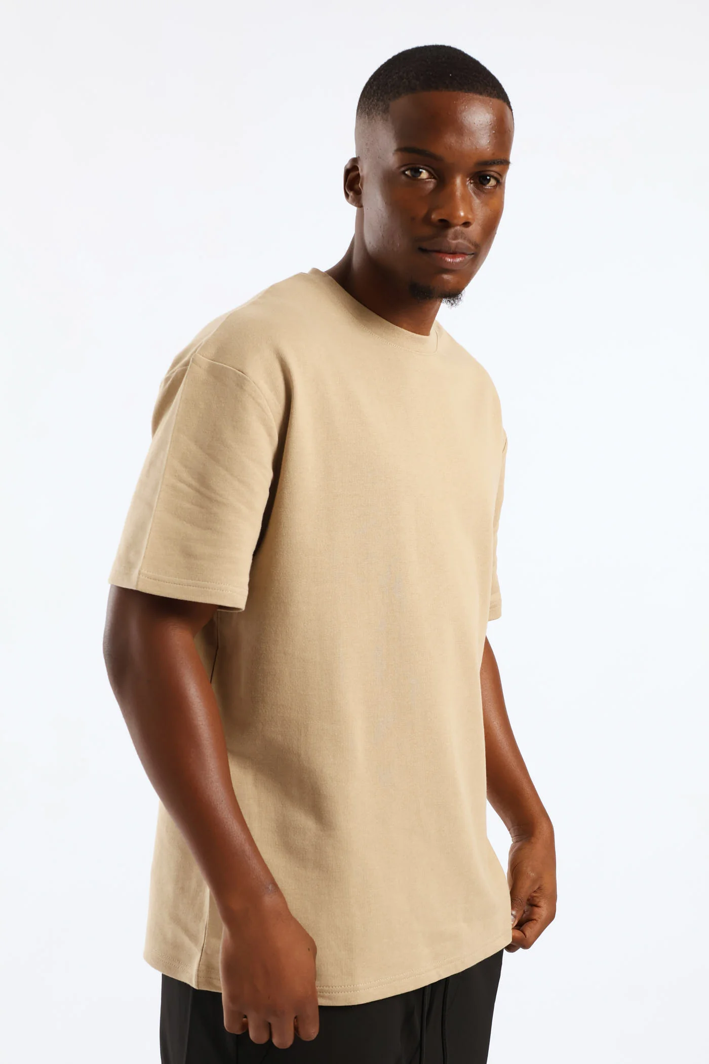 Boxy Basic Tee - Taupe - Image 4