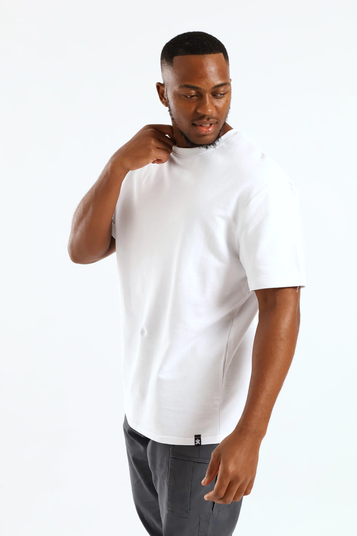 Boxy Basic Tee - White - Image 3