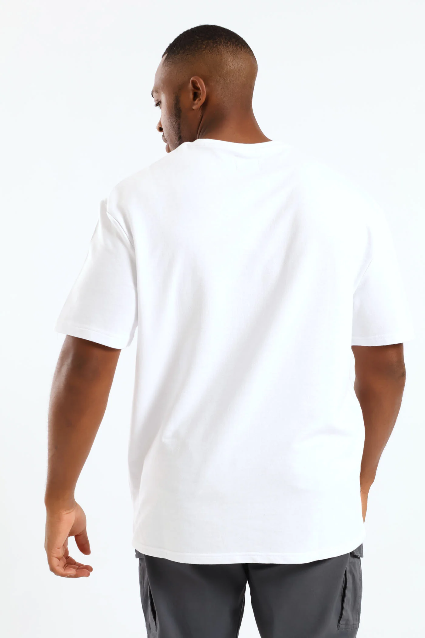 Boxy Basic Tee - White - Image 4