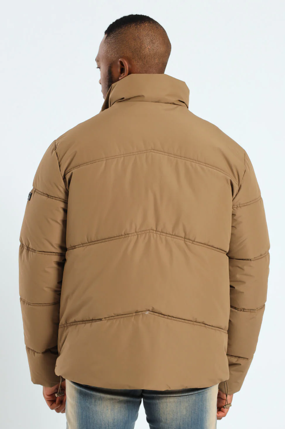 Boxy Fit Puffer - Taupe - Image 4