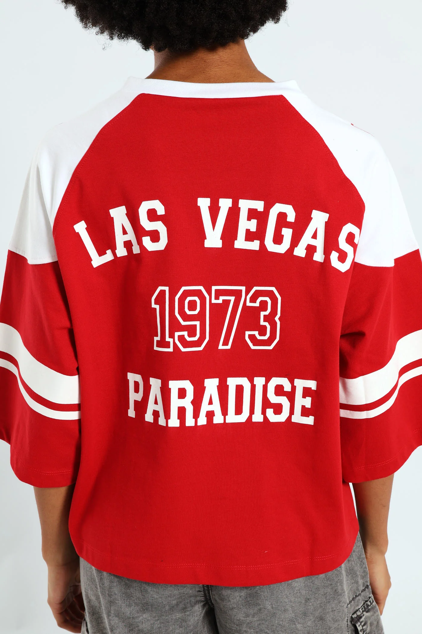 Boxy Football Tee - Red - Image 2