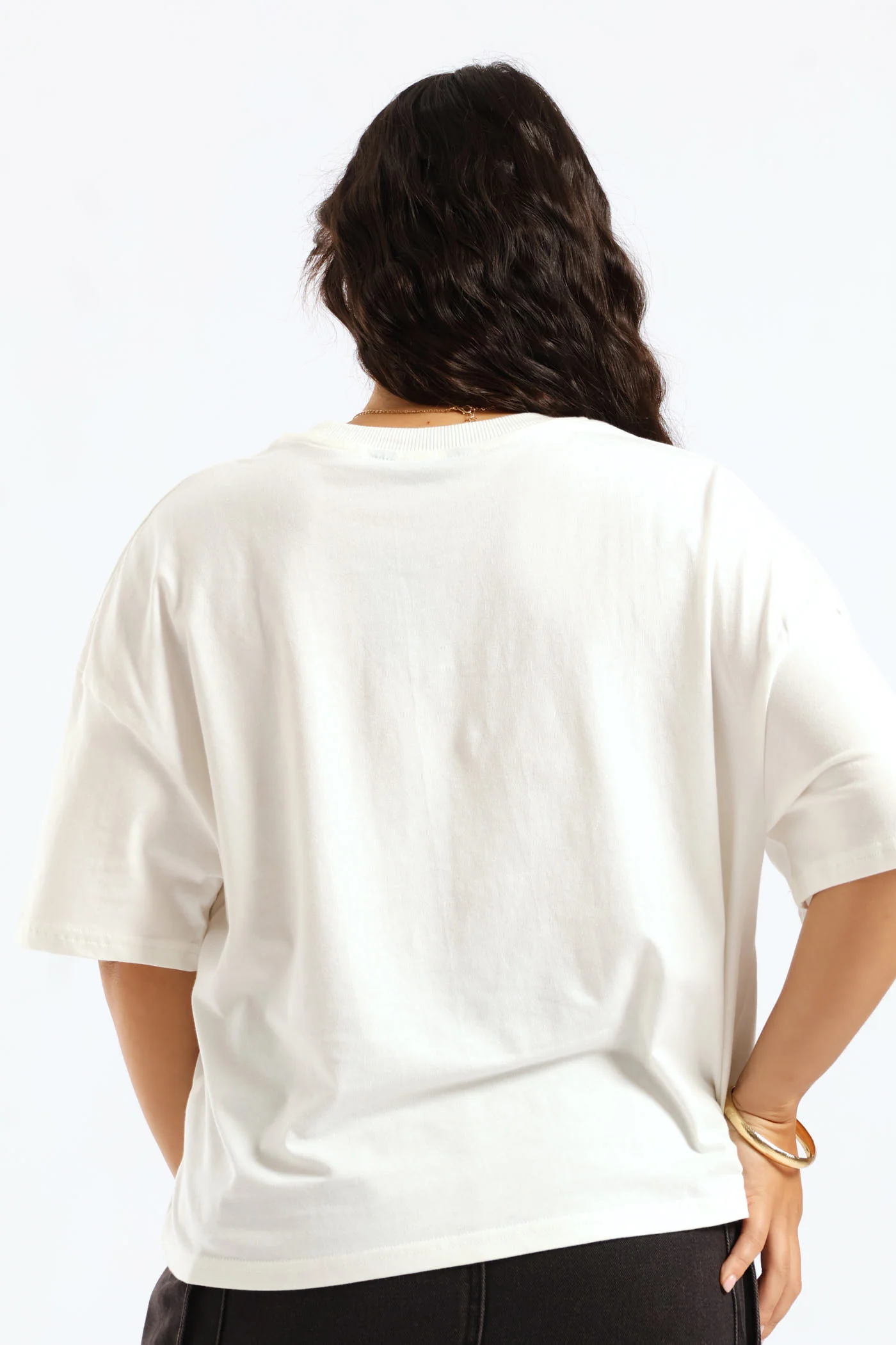 Boxy Ride Over Sized Tee - White - Image 4