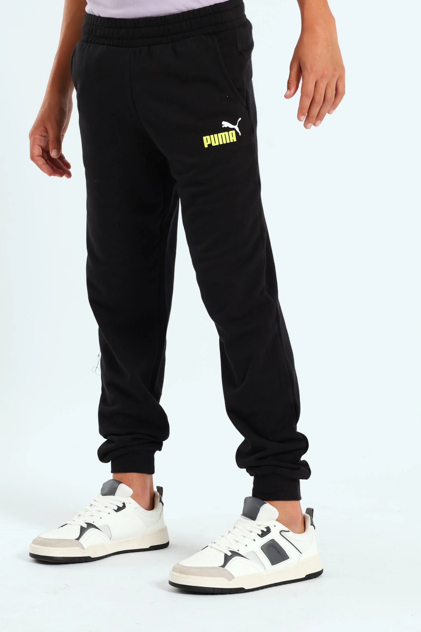 Boys 2 Colour Logo Track Pants - Black - Image 2