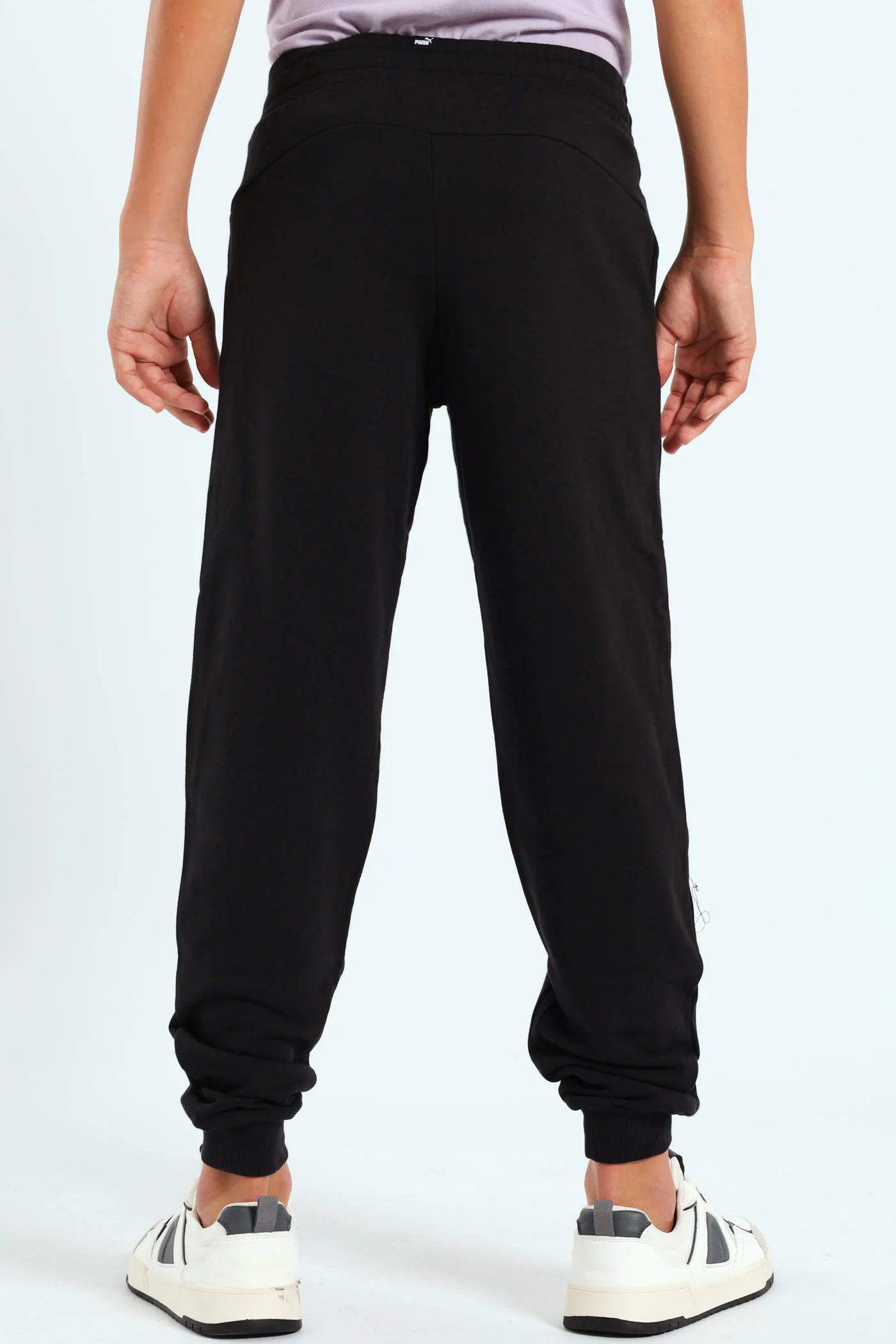 Boys 2 Colour Logo Track Pants - Black - Image 3