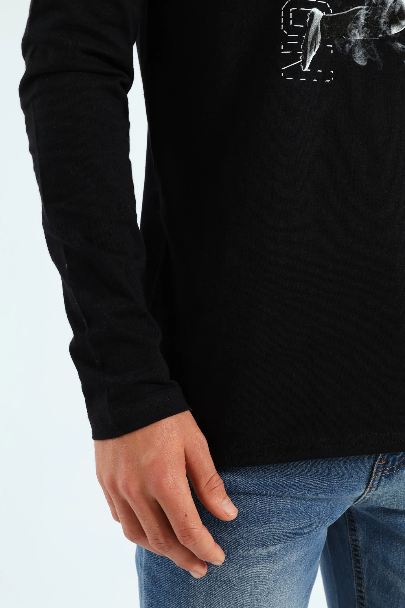 Boys 2 Pack Long Sleeve Gamer & Soccer Tees - Grey Melange/Black - Image 10