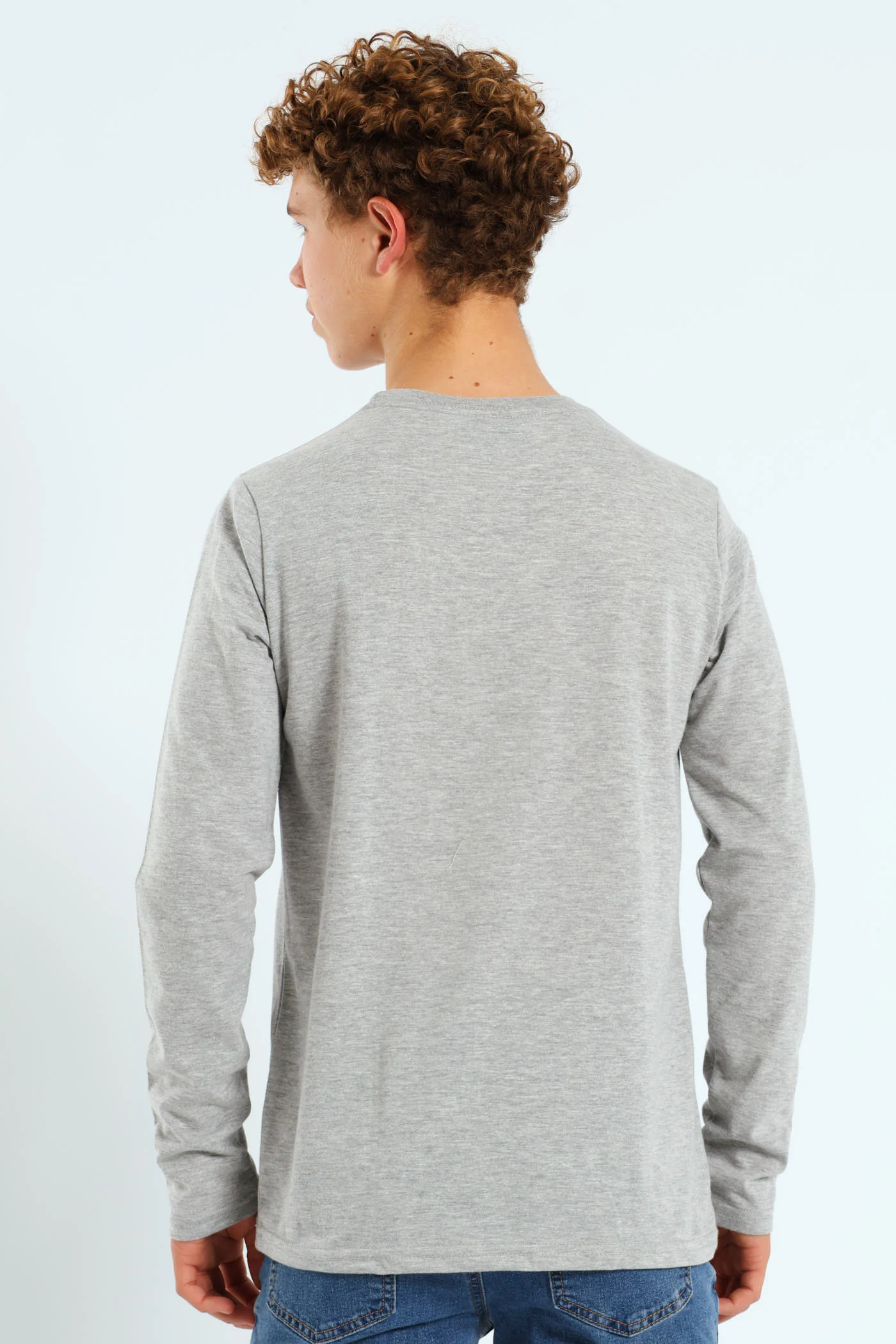 Boys 2 Pack Long Sleeve Gamer & Soccer Tees - Grey Melange/Black - Image 5
