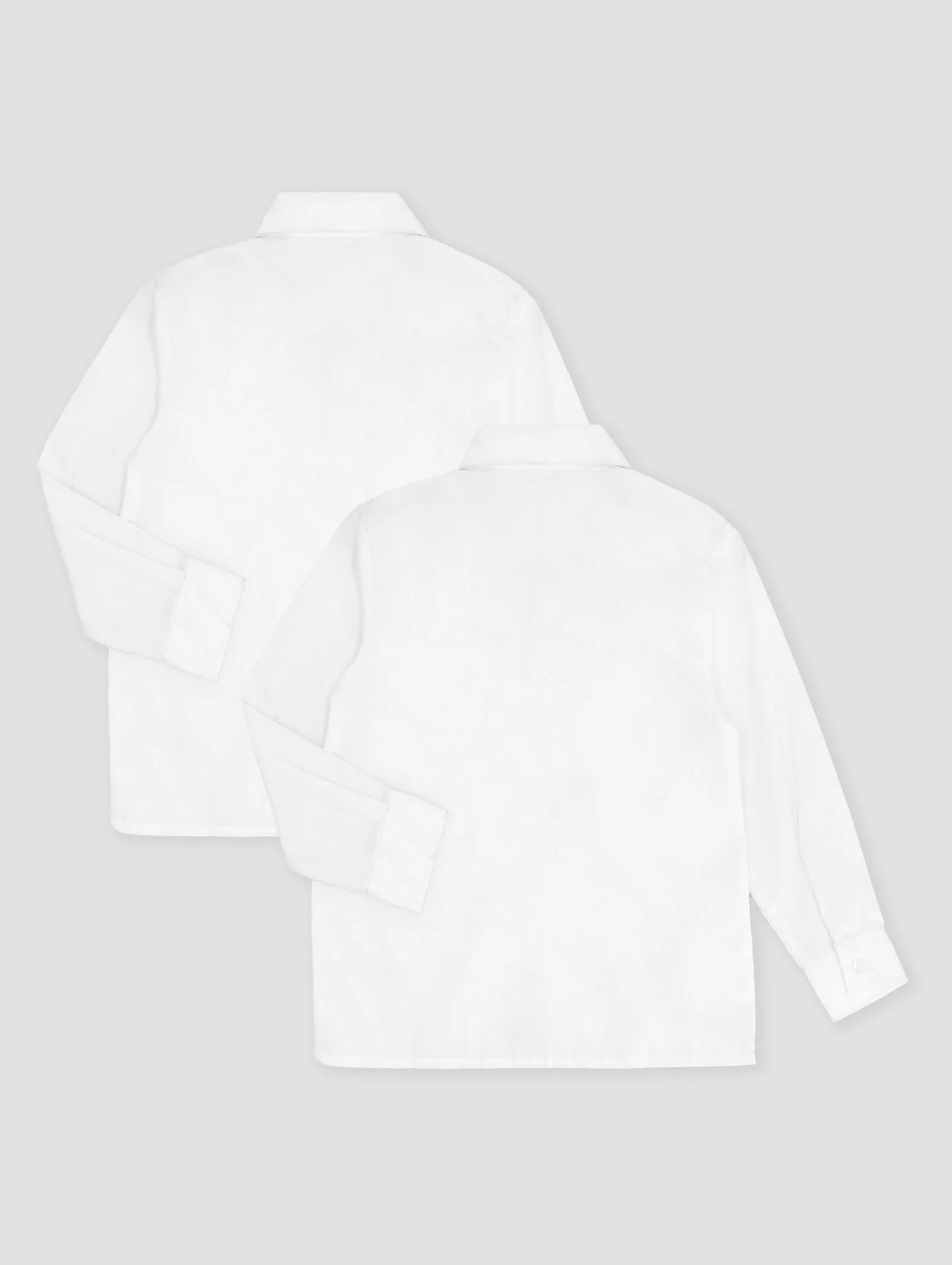 Boys 2 Pack Regular Neck Short Sleeve Shirt - White - Image 2