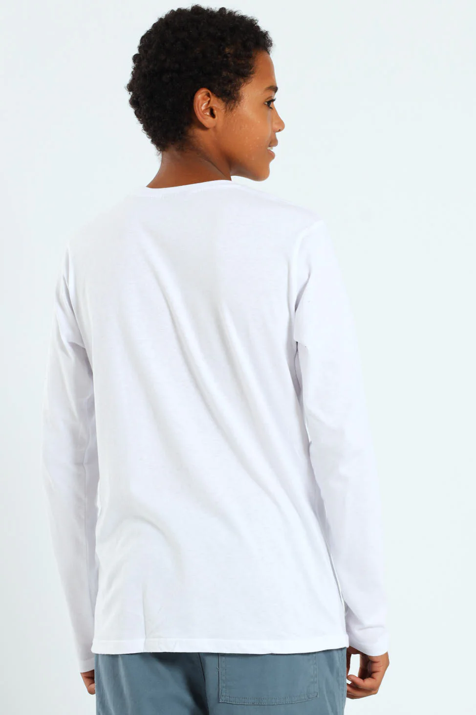 Boys 2 Pack Skate Text Long Sleeve Tees - White/Black - Image 4