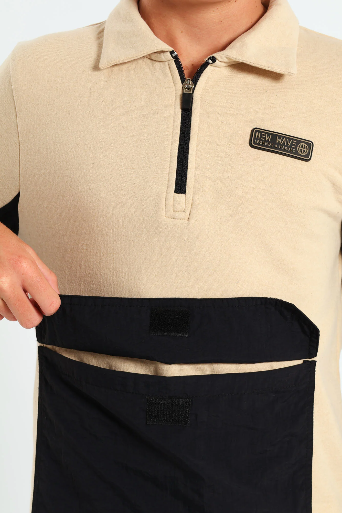 Boys 3/4 Zip Nylon Pocket Fleece Top - Image 5