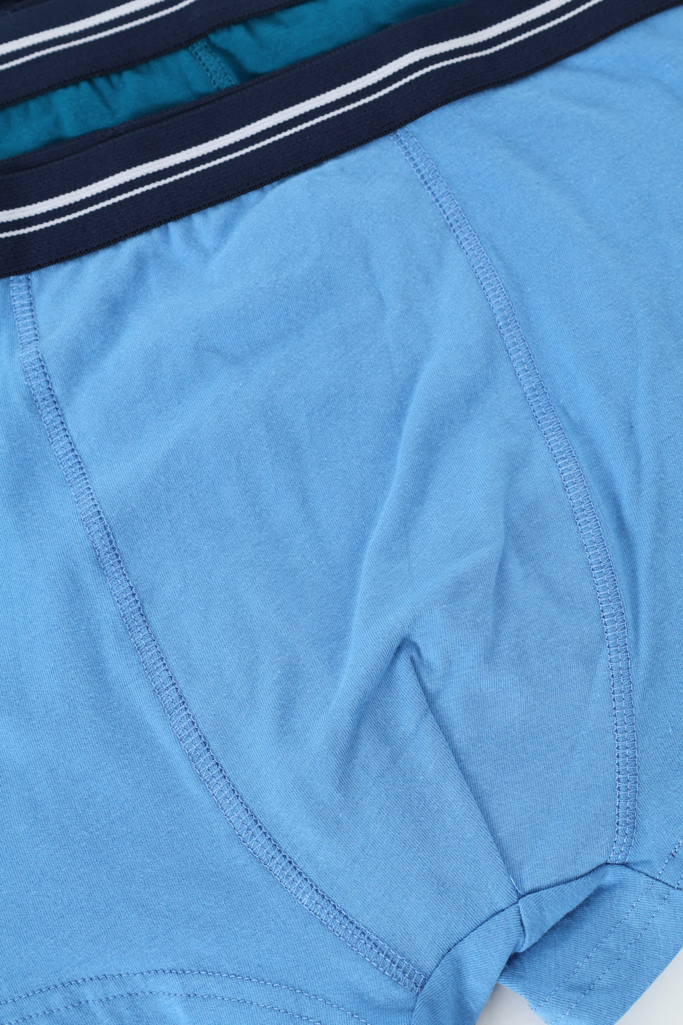Boys 3 Pack Plain Boxers - Blue - Image 3