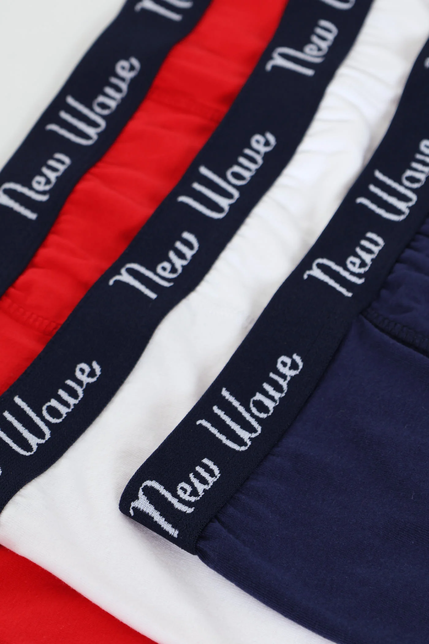 Boys 3 Pack Plain Boxers - Red/White/Navy - Image 2
