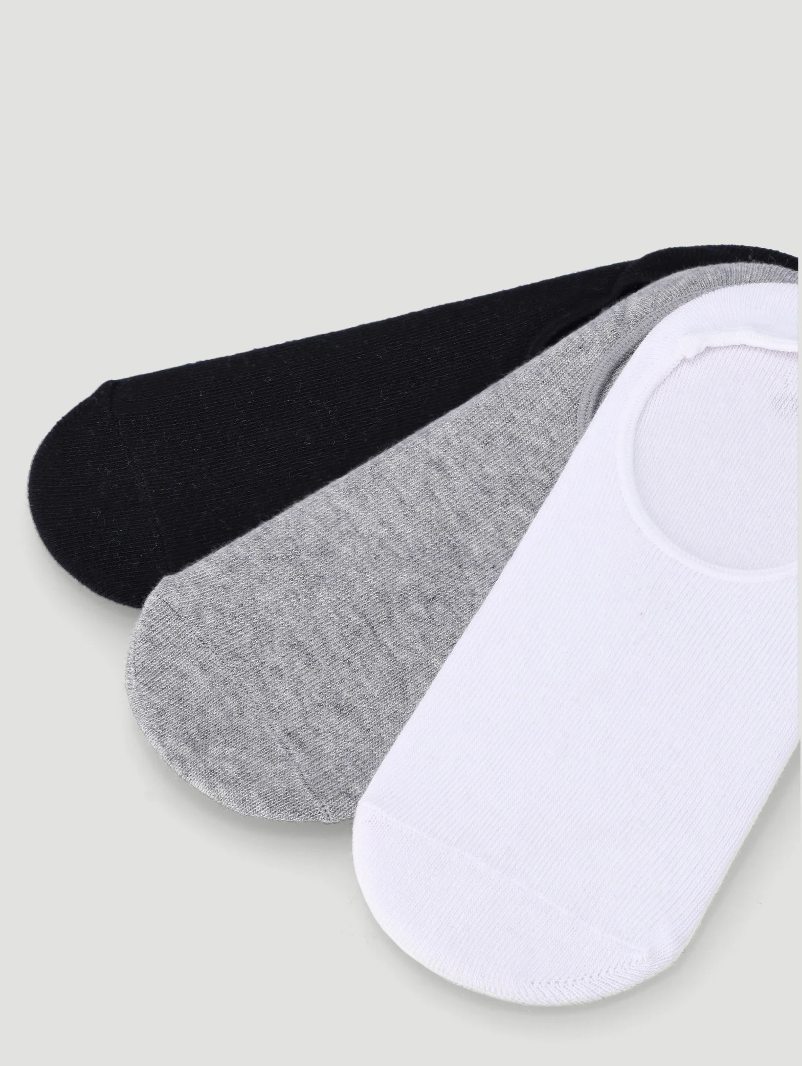 Boys 3 Pack Plain Secret Sock - Multi - Image 2