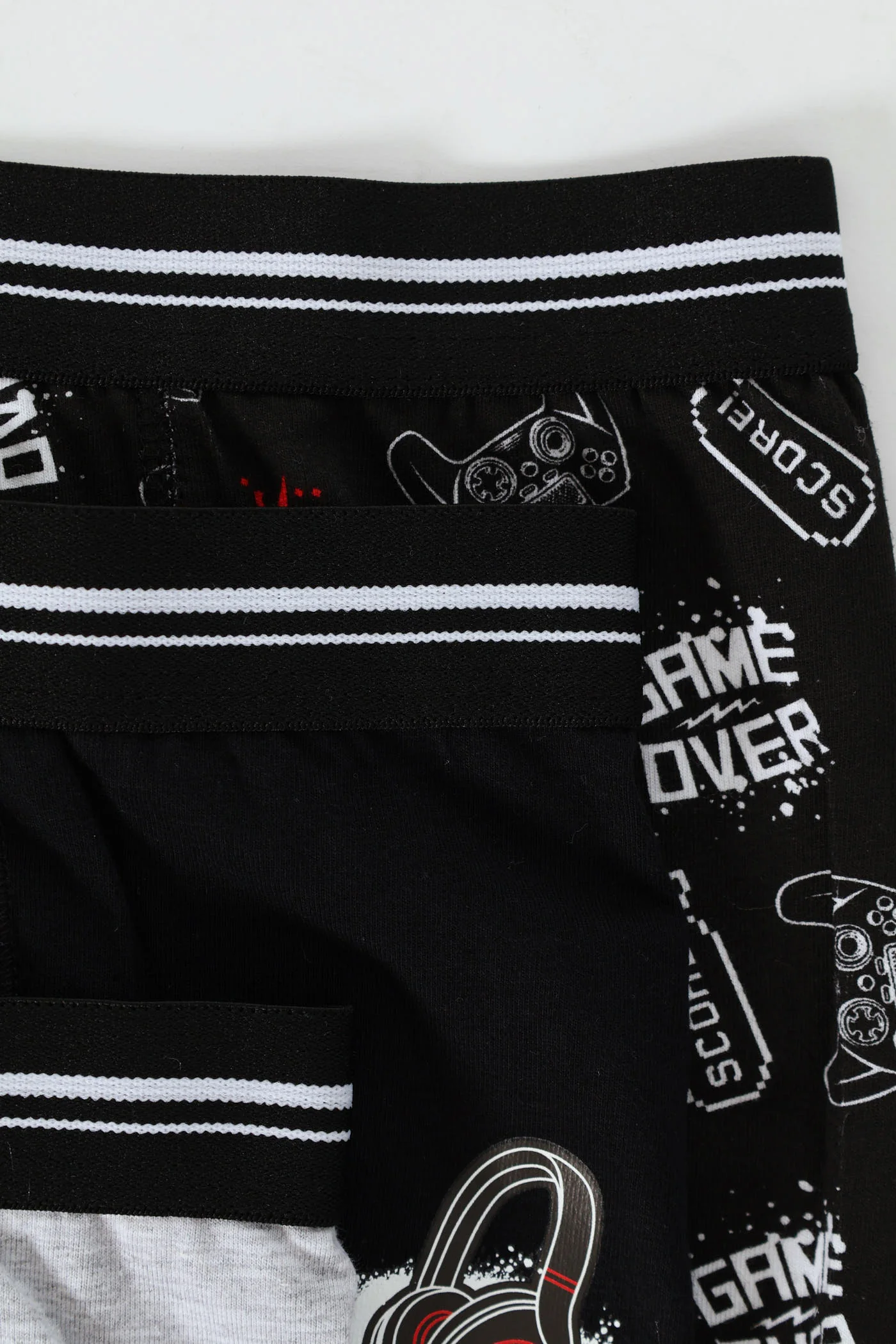 Boys 3 Pack Printed Gamer Boxers - Black - Image 2