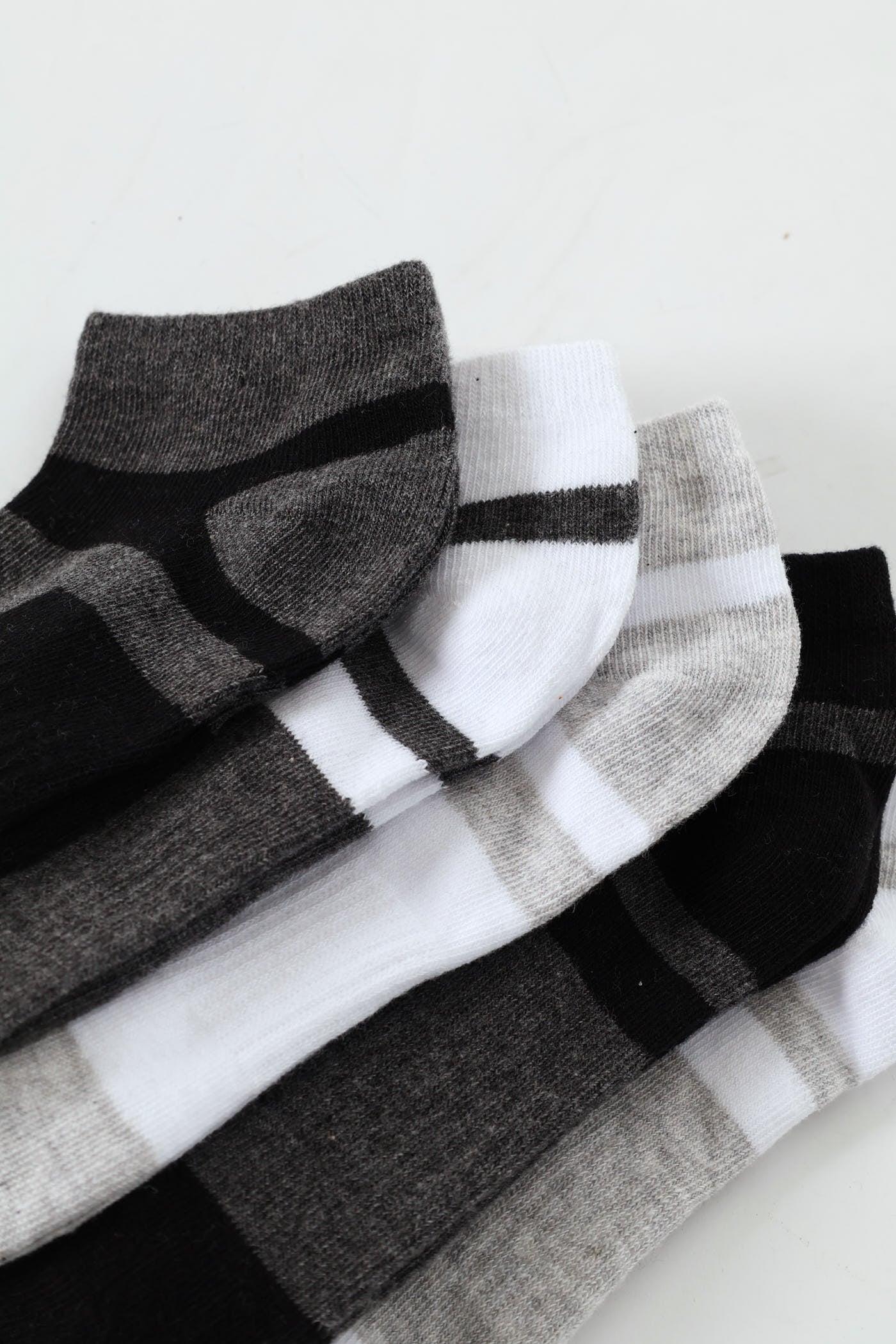 Boys 5 Pack Plain Low Cut Socks - Multi - Image 2
