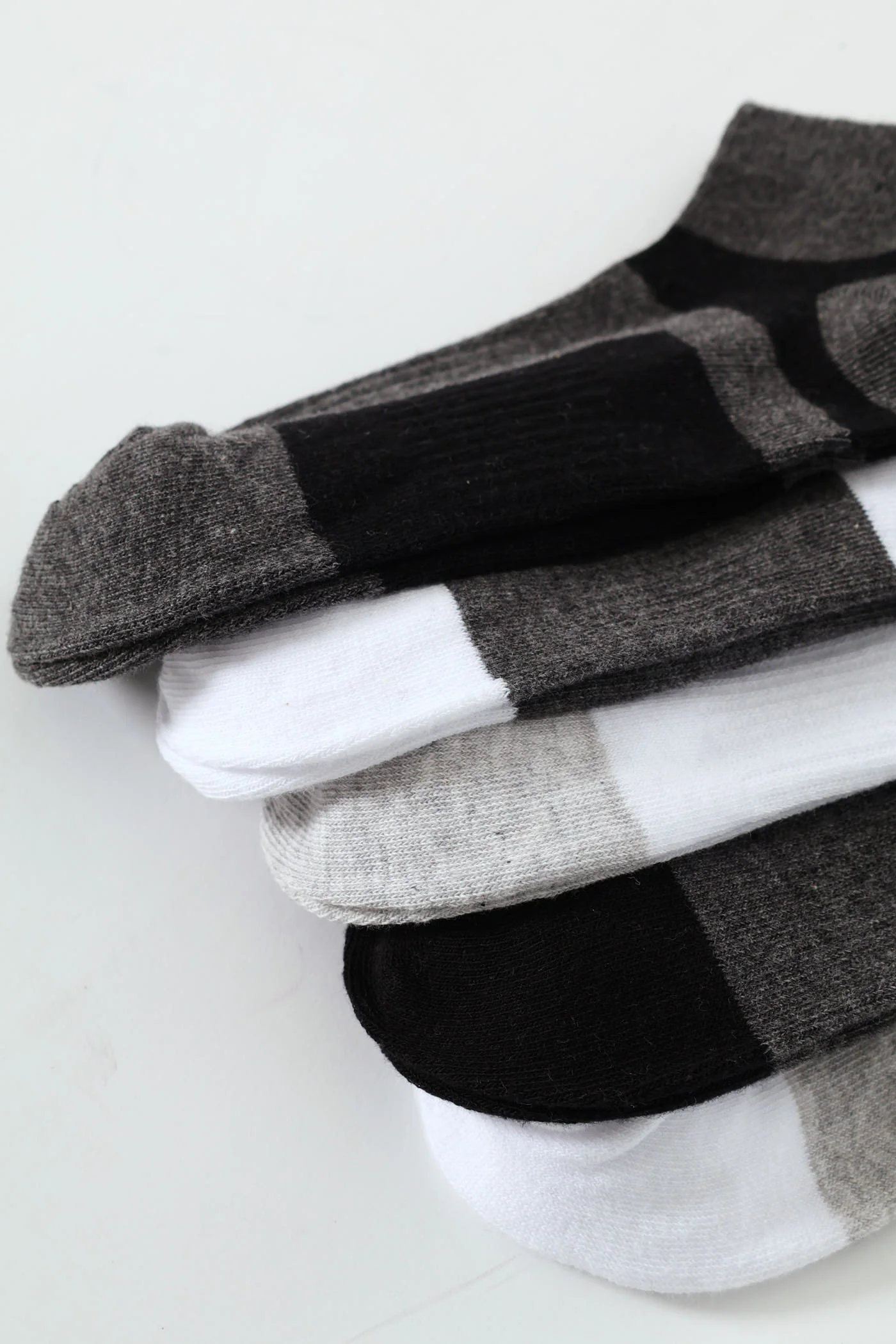 Boys 5 Pack Plain Low Cut Socks - Multi - Image 3