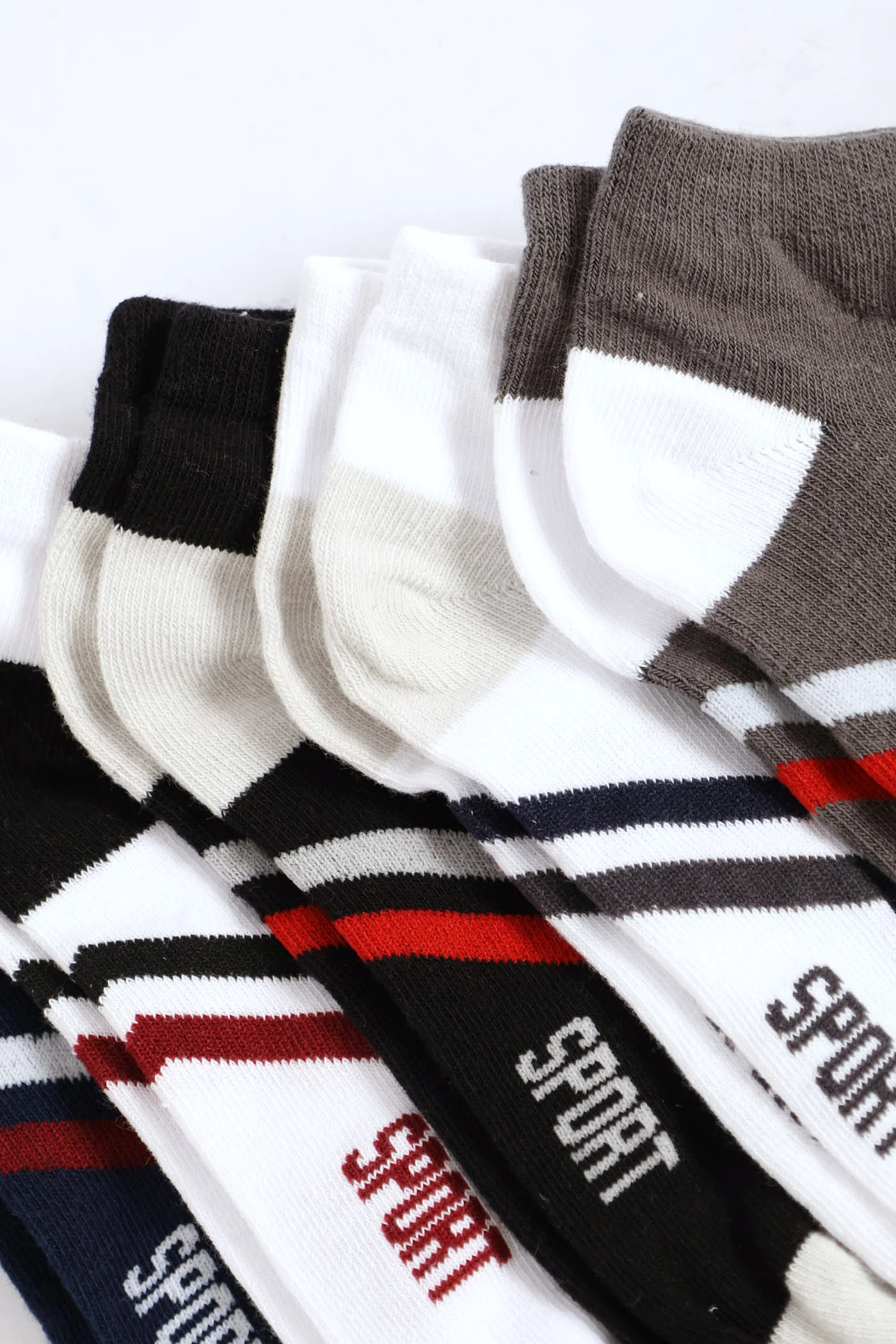 Boys 5 Pack Sports Low Cut Socks - Multi - Image 3