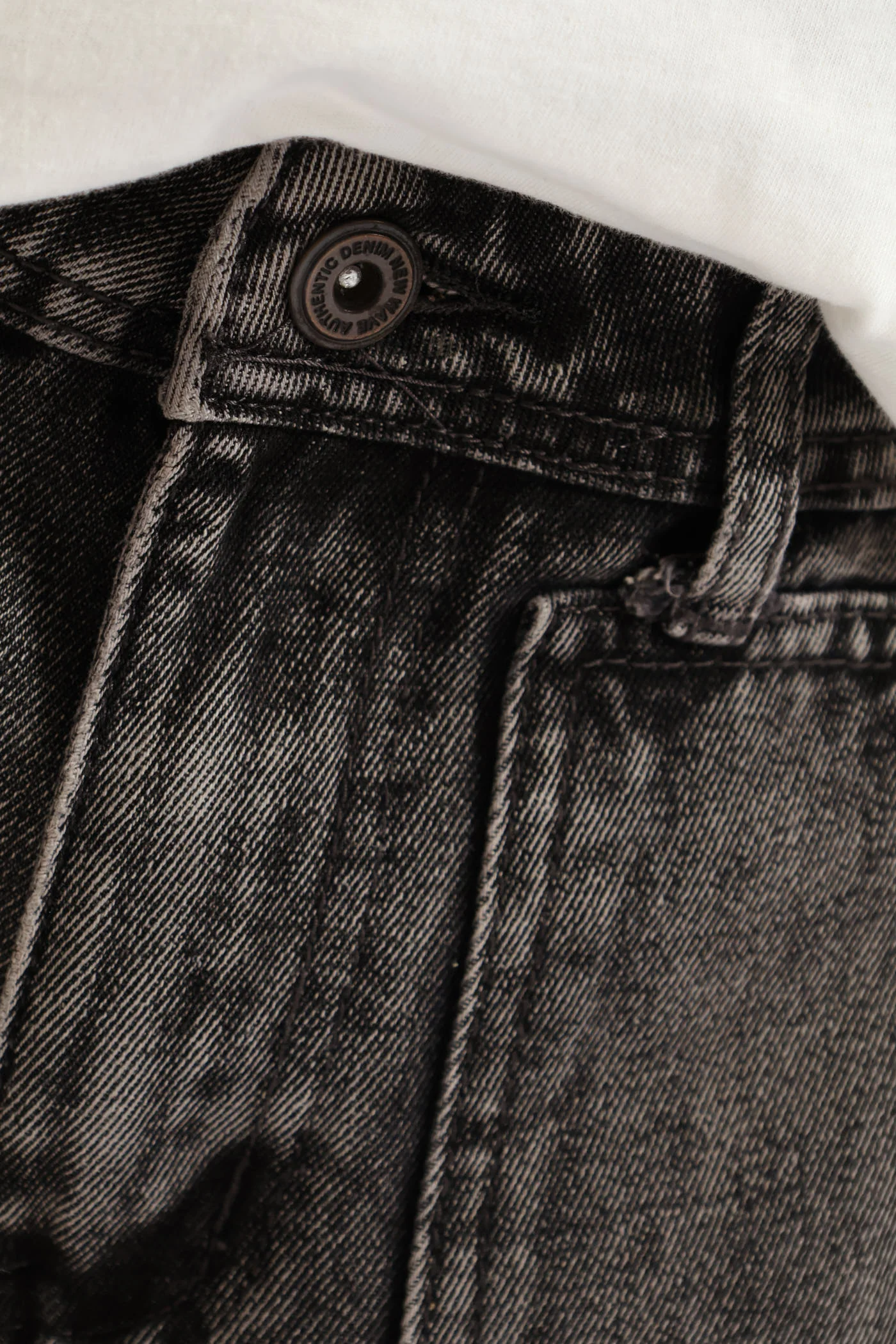 Boys Acid Wash Denim Walkshort - Grey - Image 3
