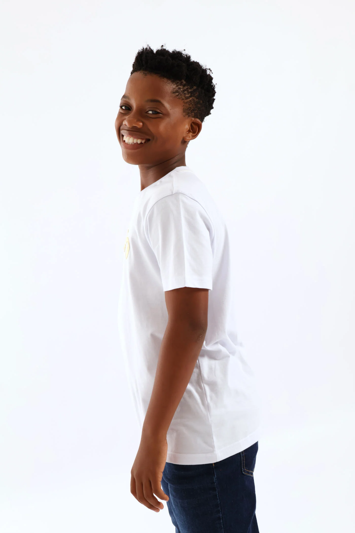 Boys Alistair Applique T-Shirt - White - Image 4