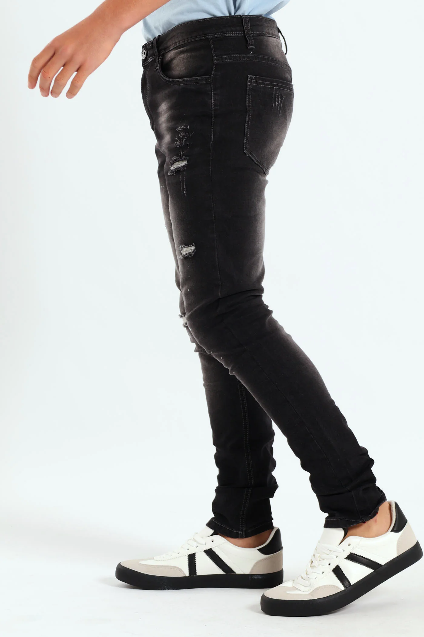 Boys Amarante Skinny Denim - Black - Image 2