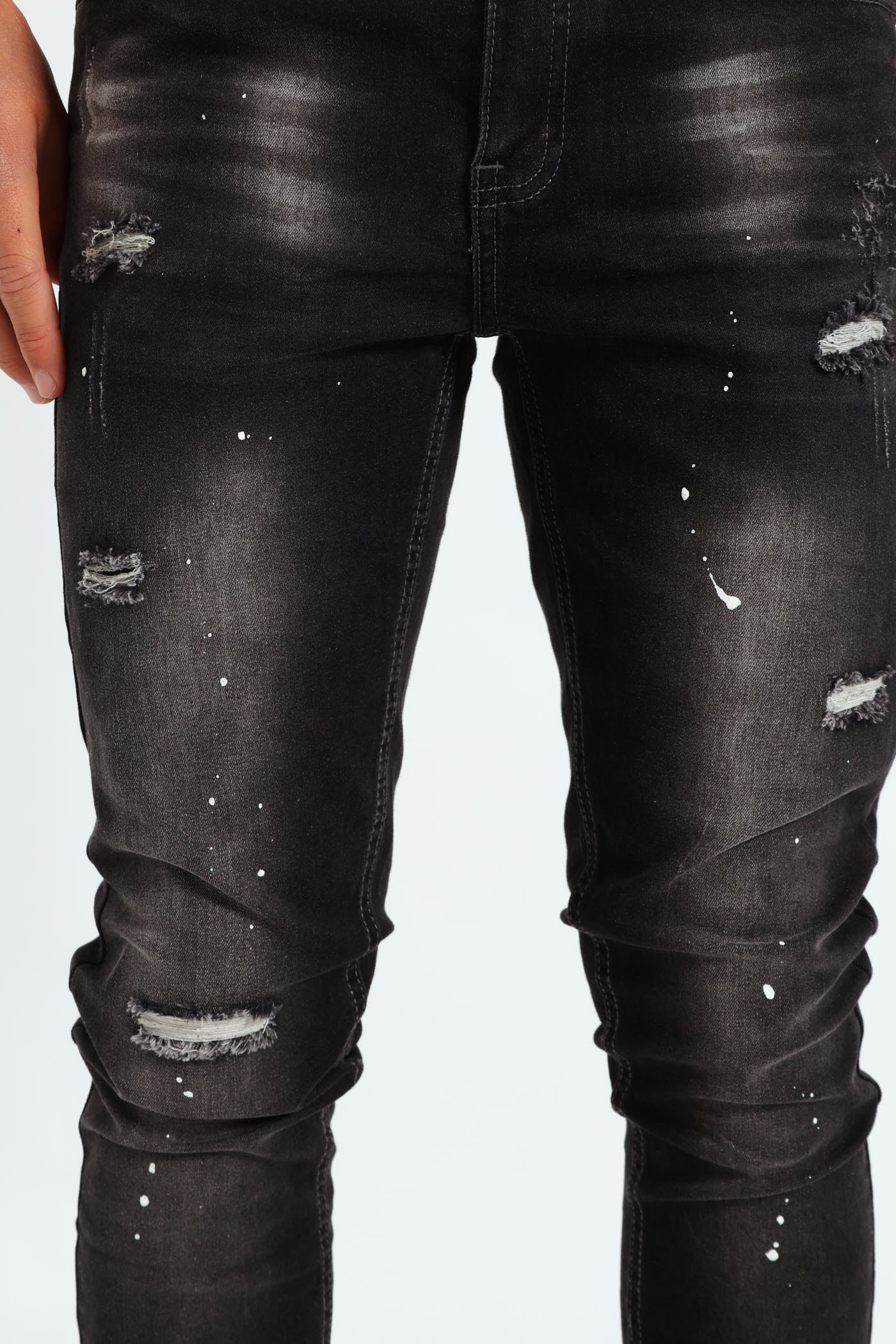 Boys Amarante Skinny Denim - Black - Image 5