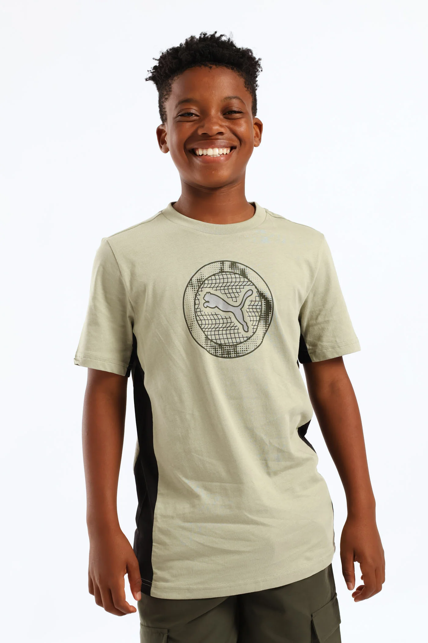 Boys Active Sports Tee - Army Green - Image 2