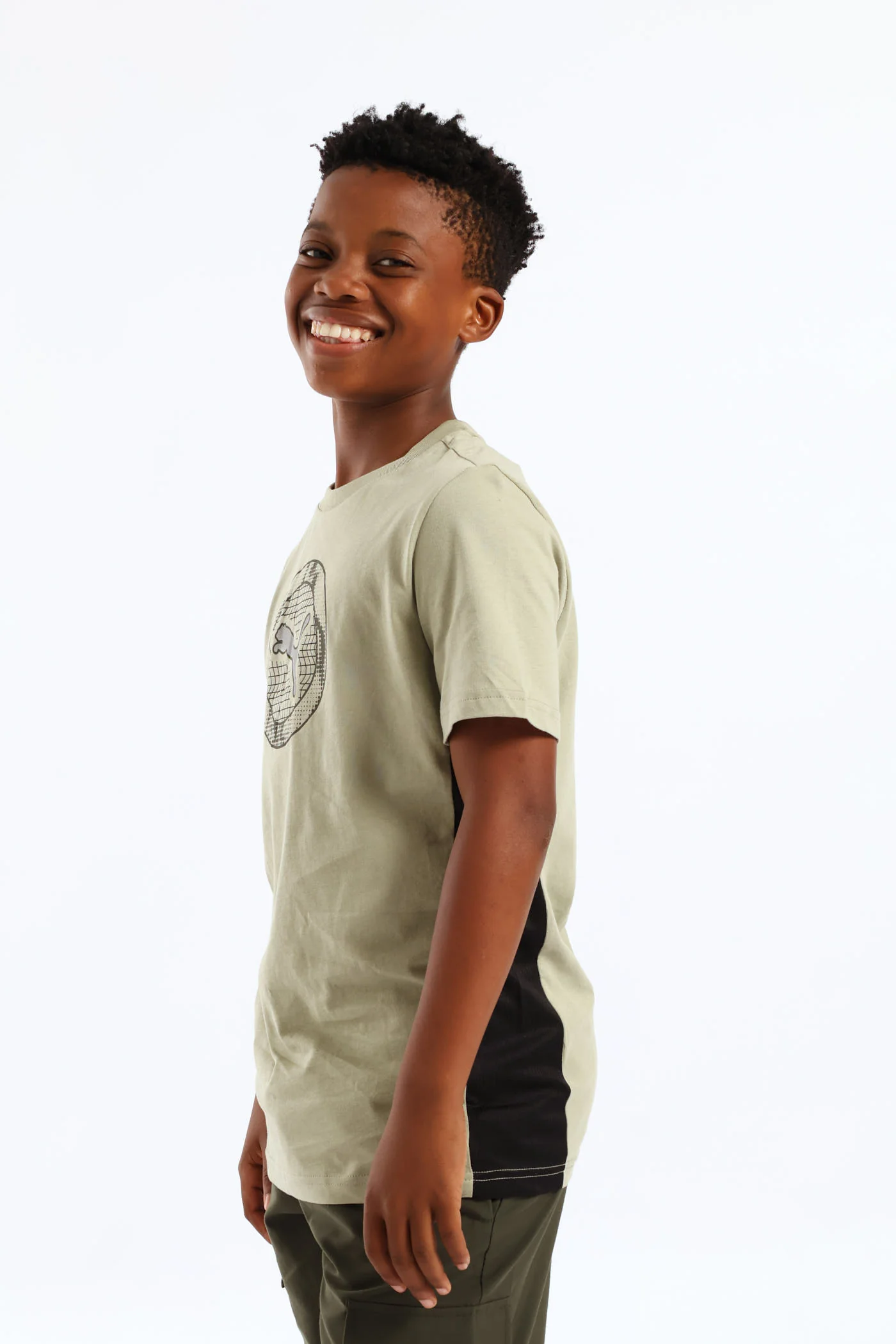 Boys Active Sports Tee - Army Green - Image 3