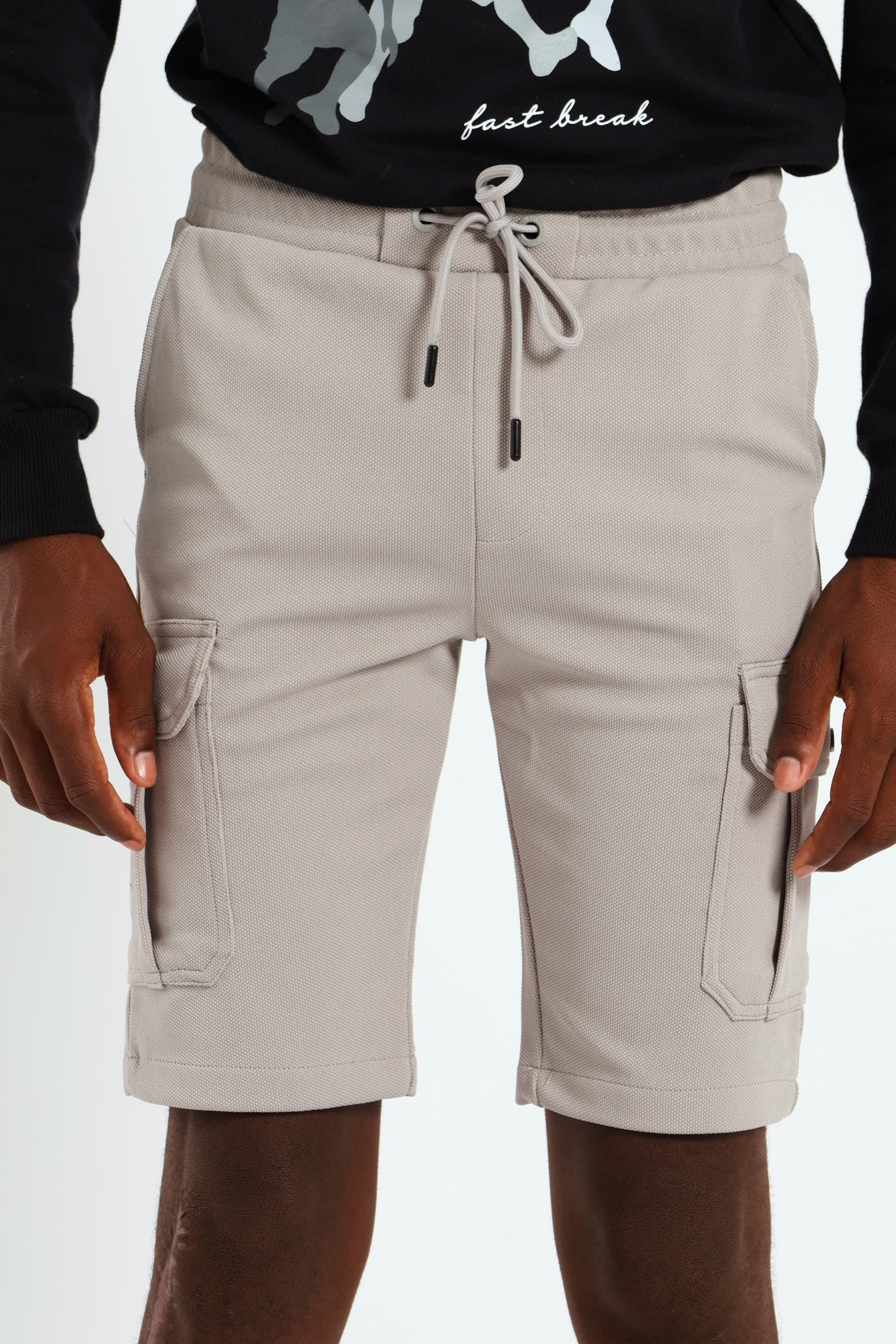 Boys Aspire Surface Interest Short - Grey - Image 3