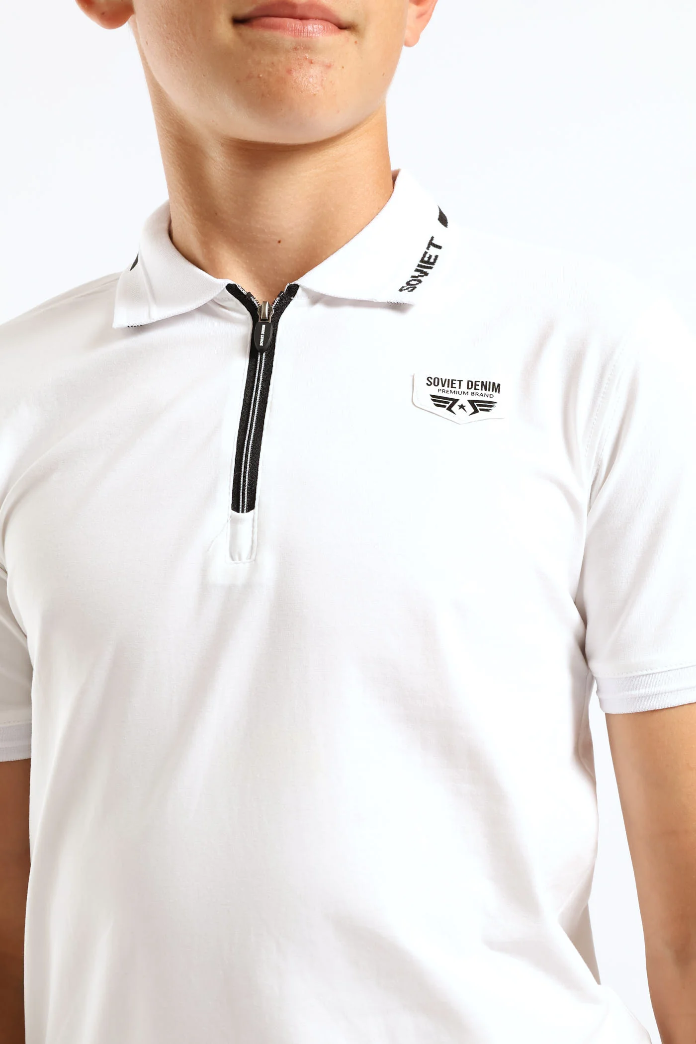 Boys Asura Zip Golfer - White - Image 2